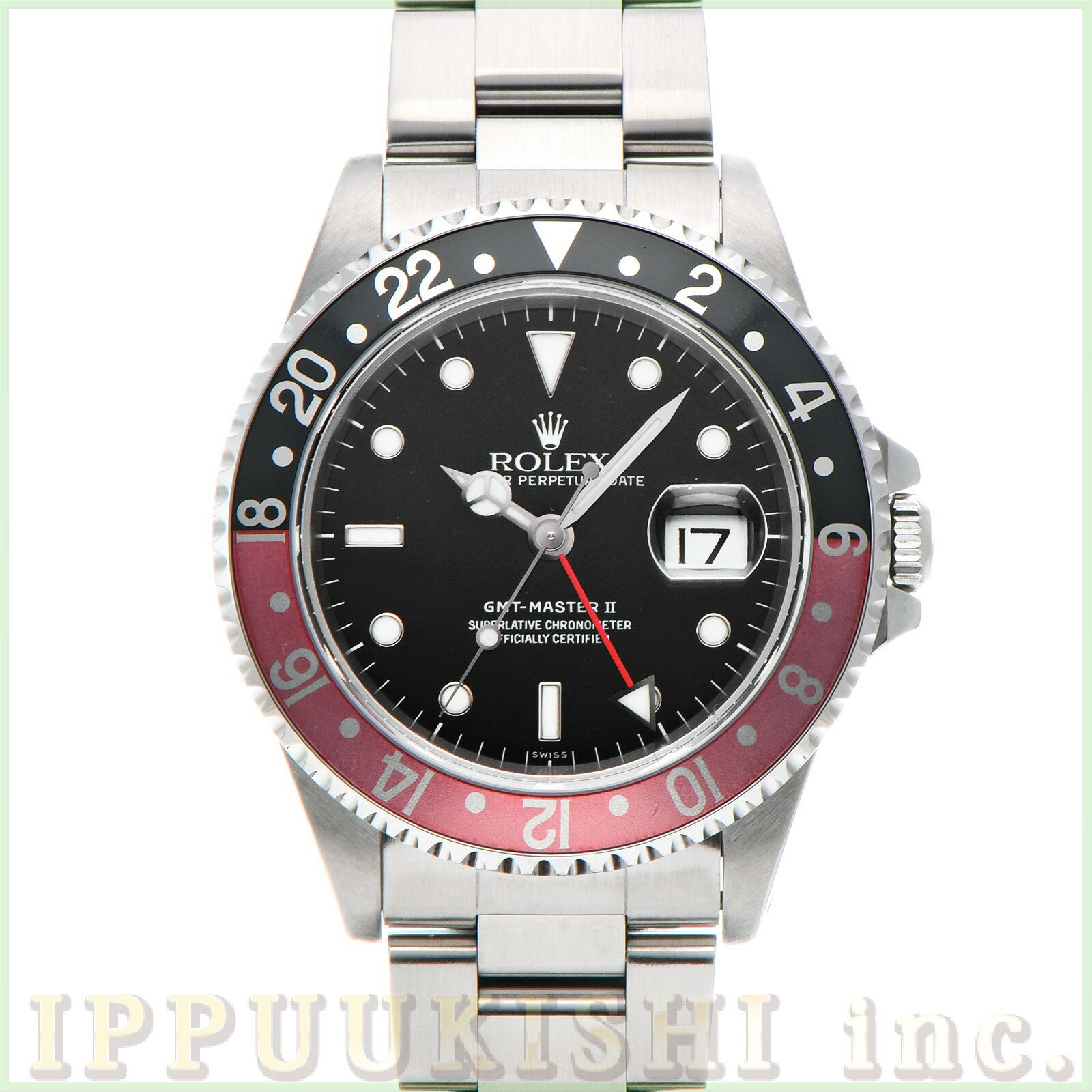【中古】 ロレックス ROLEX GMTマスターII 16710 A番(1999年頃製造) ブラック メンズ 腕時計
