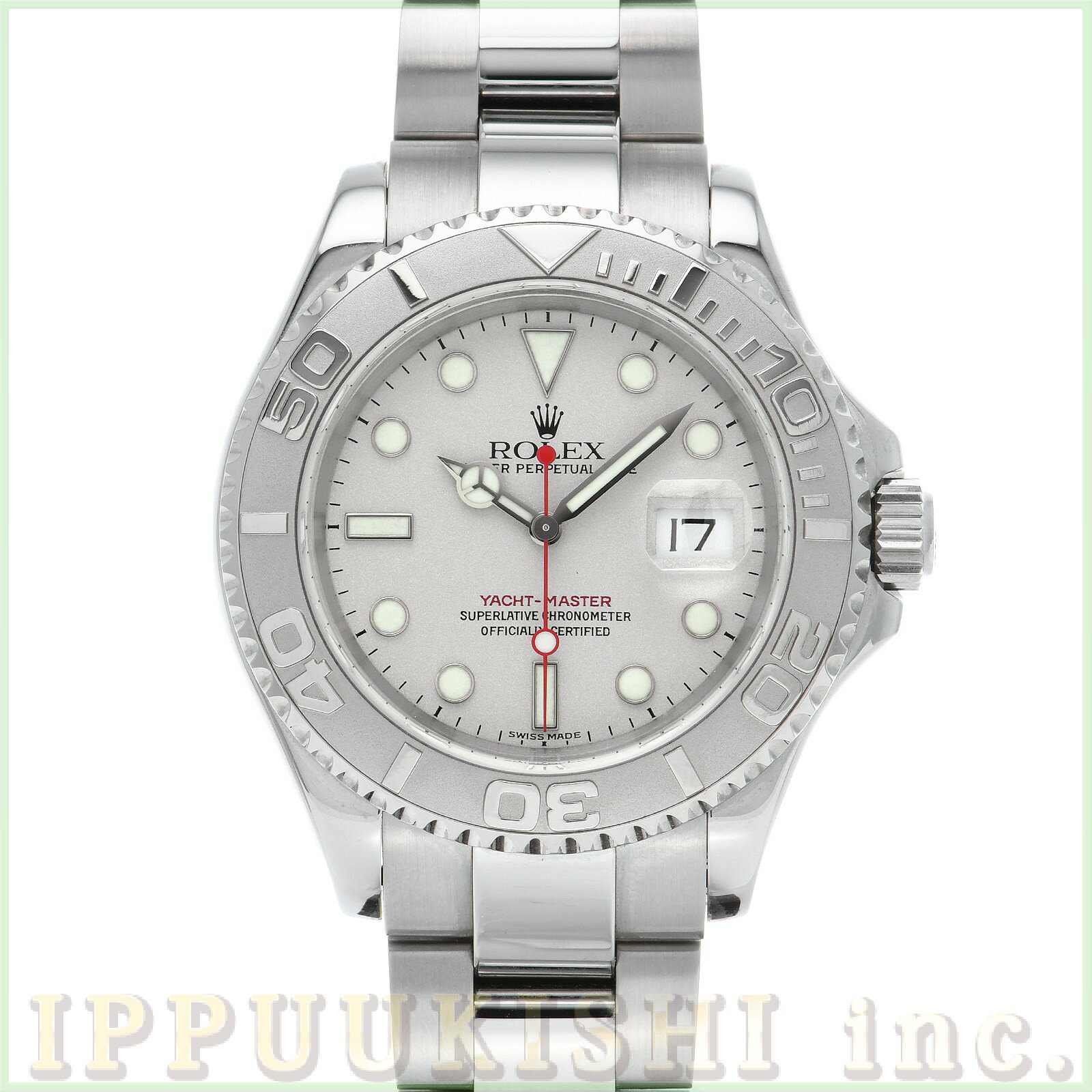 【中古】 ロレックス ROLEX ヨットマスター ロレジウム 16622 P番(2000年頃製造) グレー メンズ 腕時計