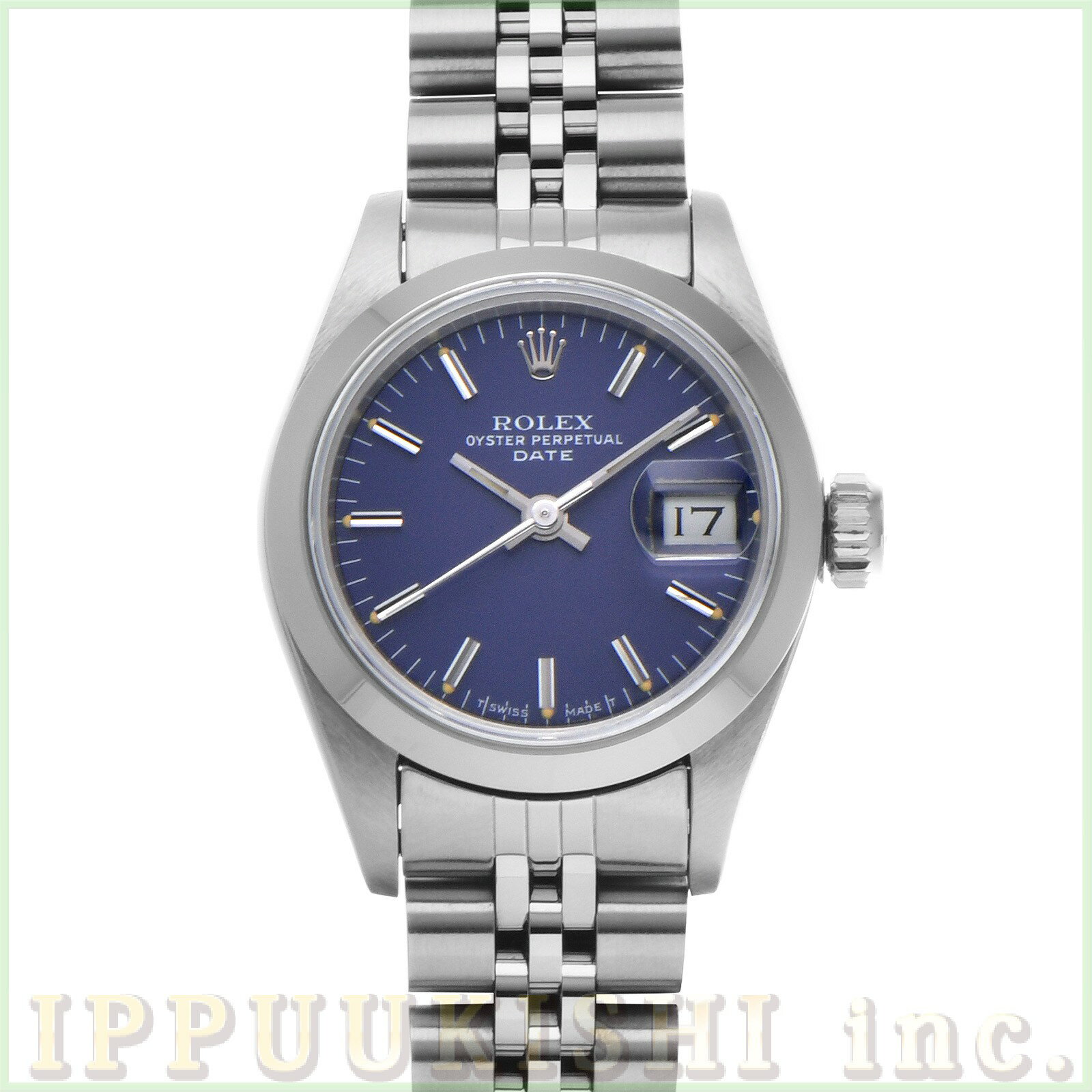 【中古】 ロレックス ROLEX オイスターパーペチュアル デイト 24 69160 90番台(1985年頃製造) パープル レディース 腕時計