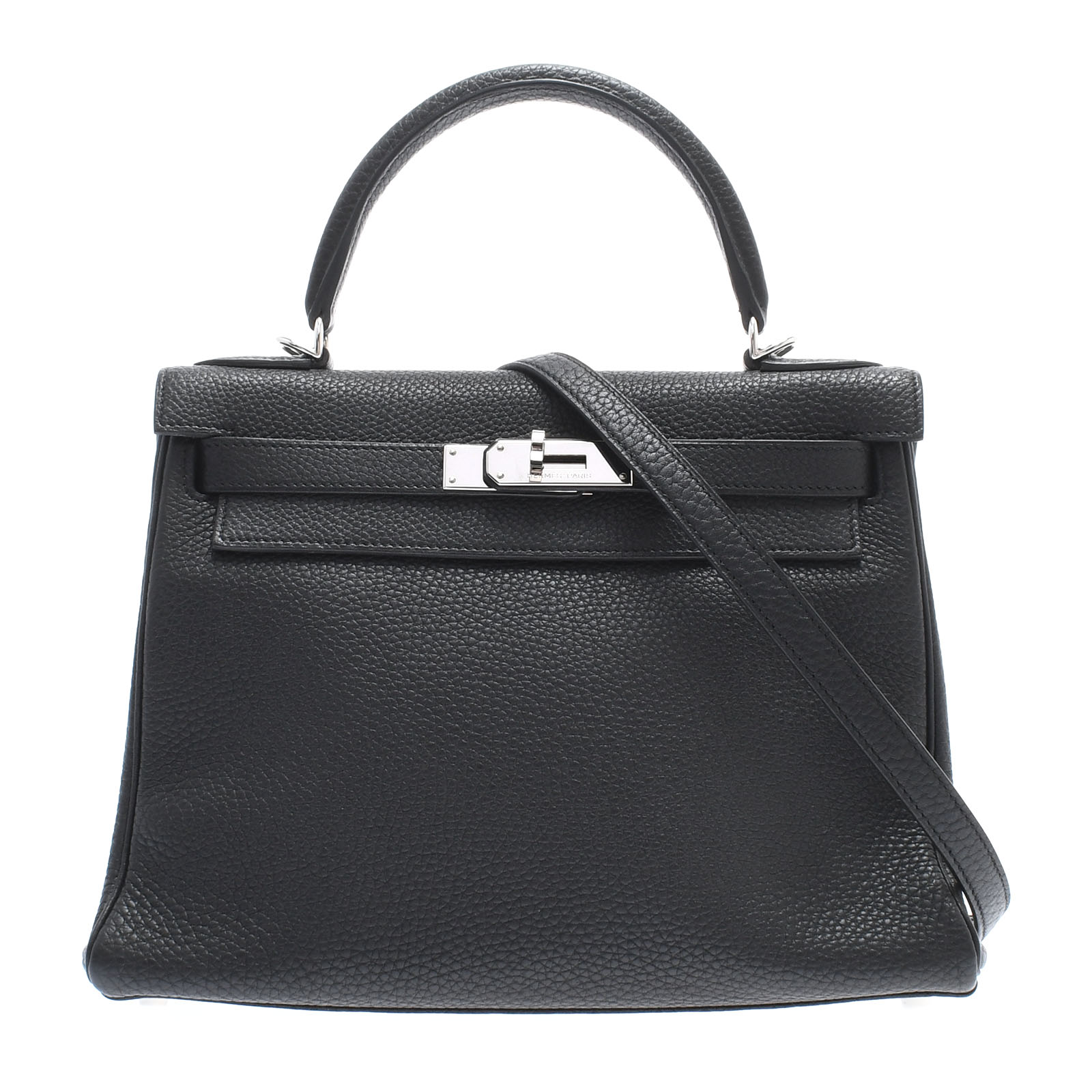 【中古】 エルメス HERMES ケリー 28 内縫い 2WAY ブラック/パラジウム金具 トリヨンクレマンス レディース ハンドバッグのサムネイル