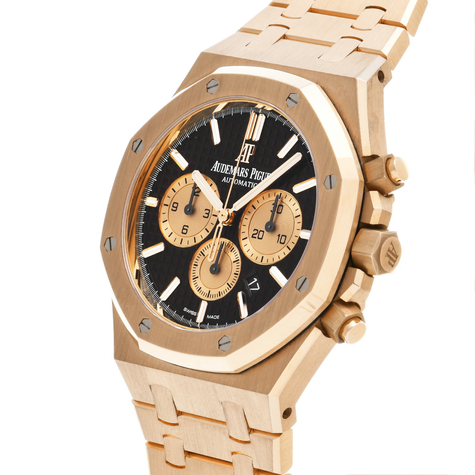 【WATCHNIAN誕生記念 全品P2倍 〜8/23】【中古】 オーデマ・ピゲ AUDEMARS PIGUET ロイヤルオーク クロノグラフ 26331OR.OO.1220OR.02 ブラウン/ピンクゴールド メンズ 腕時計