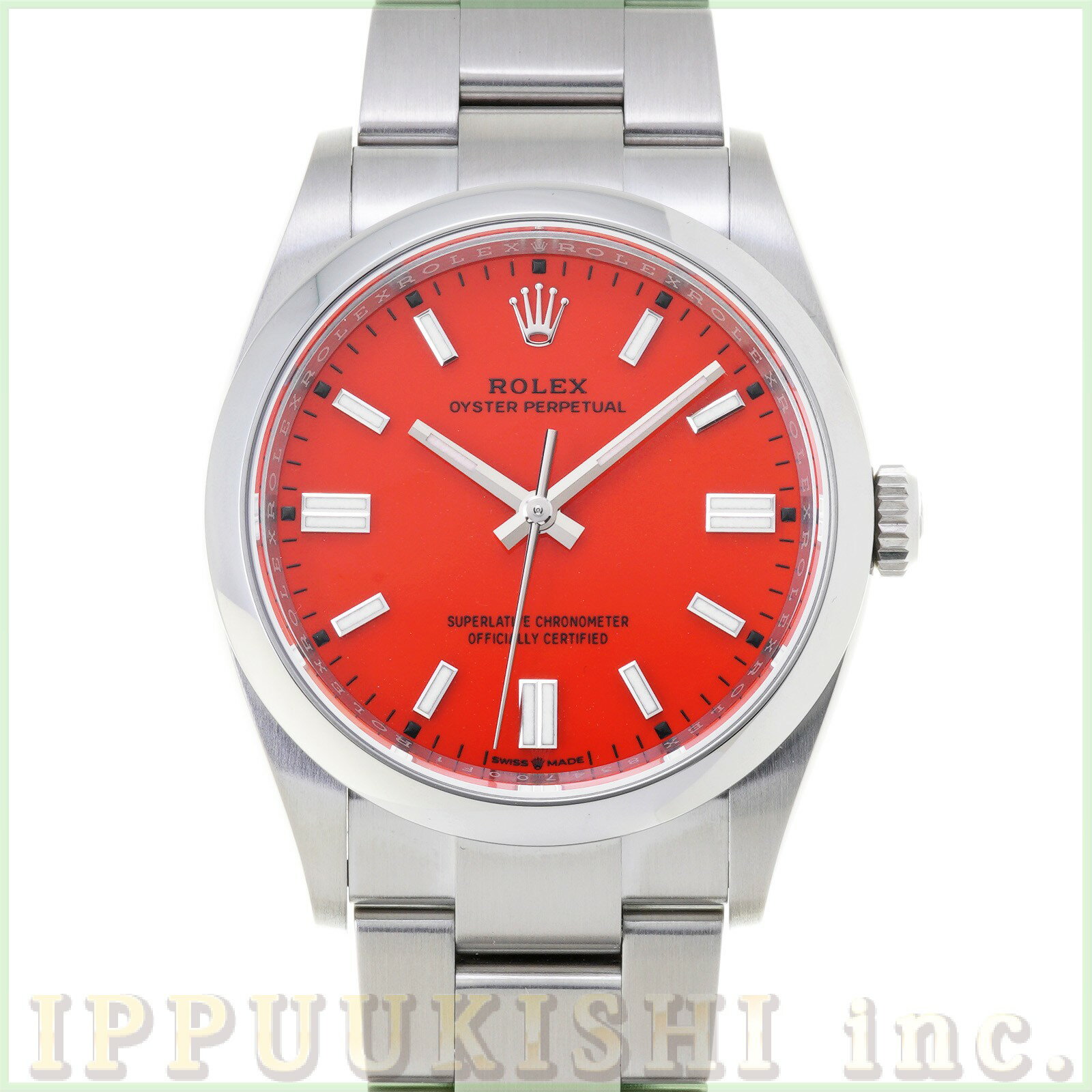 【中古】 ロレックス ROLEX オイスターパーペチュアル 36 126000 ランダムシリアル コーラルレッド メンズ 腕時計