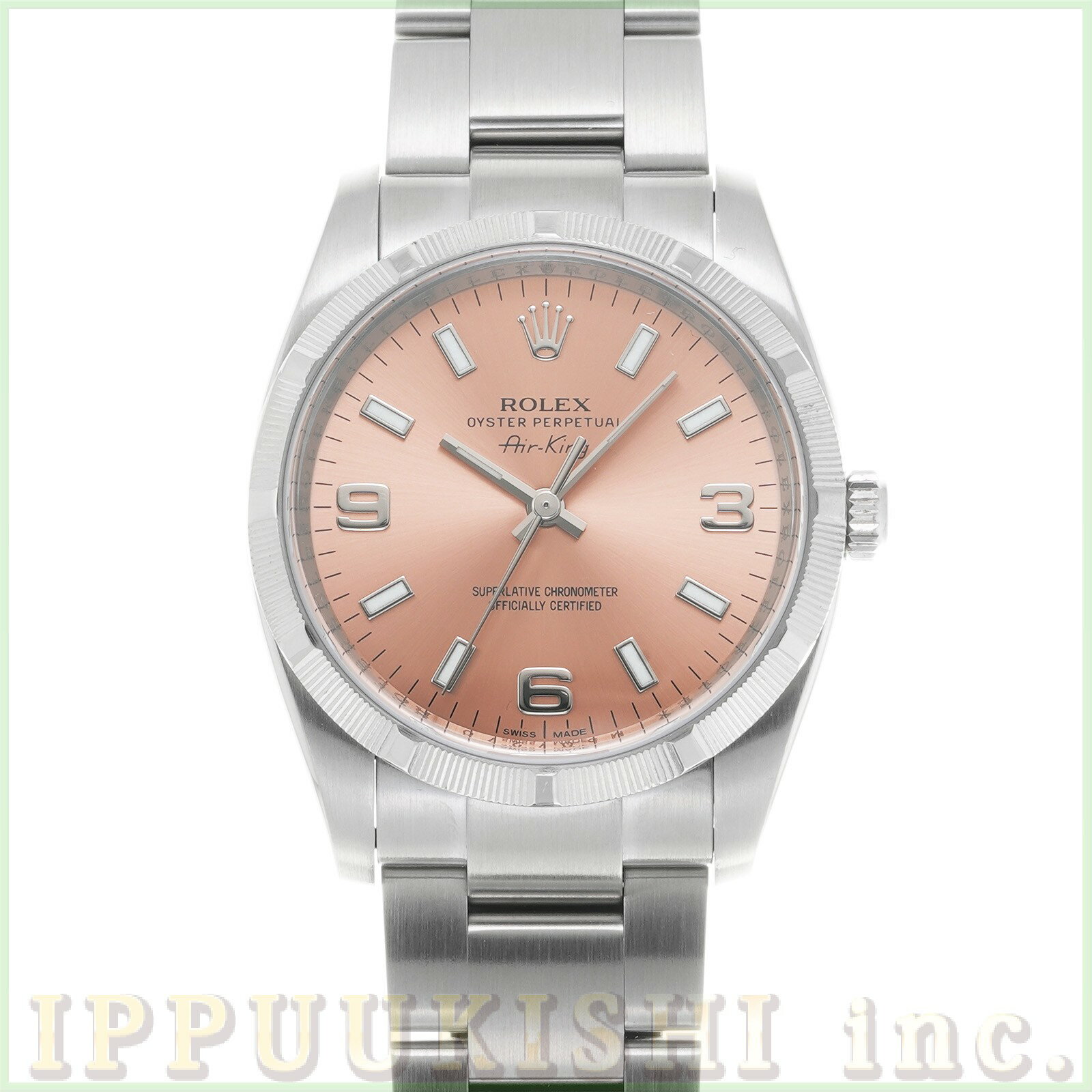 【中古】 ロレックス ROLEX エアキング 114210 M番(2008年頃製造) ピンク メンズ 腕時計