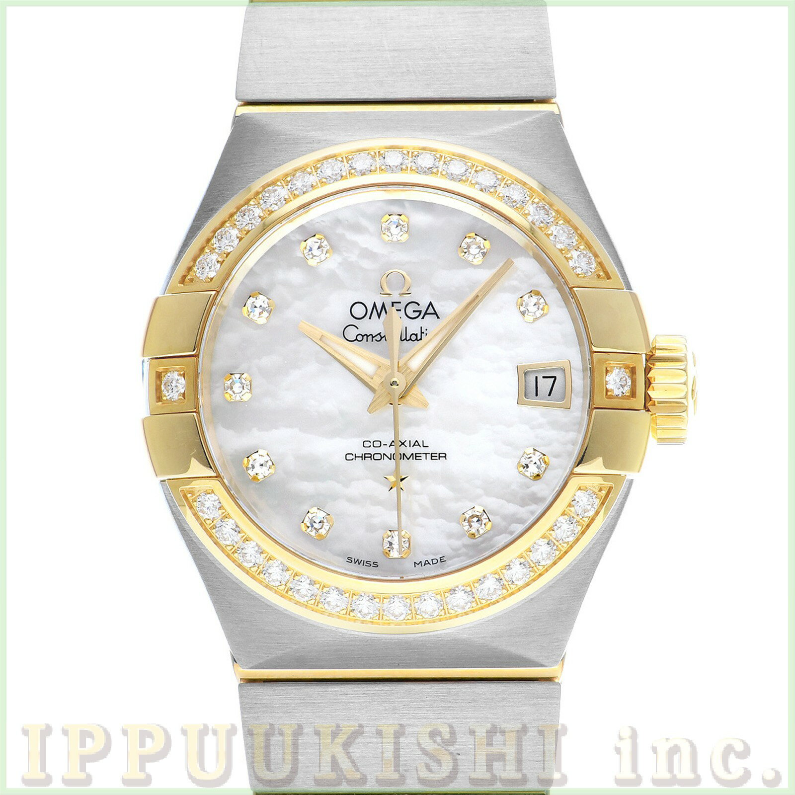 【中古】 オメガ OMEGA コンステレーション コーアクシャル 123.25.27.20.55.003 ホワイトシェル/ダイヤモンド レディース 腕時計