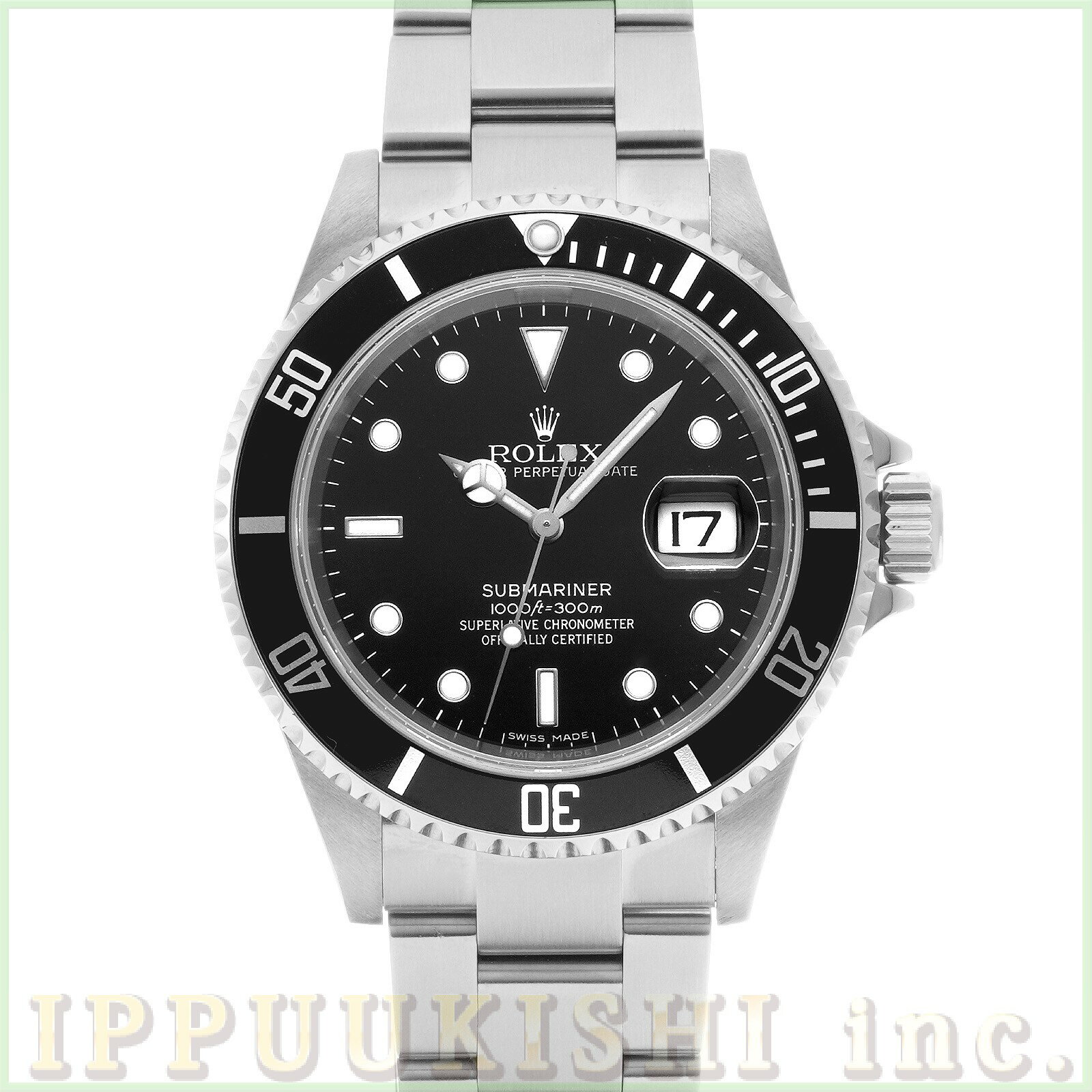 【中古】 ロレックス ROLEX サブマリーナ デイト 16610 M番(2007年頃製造) ブラック メンズ 腕時計