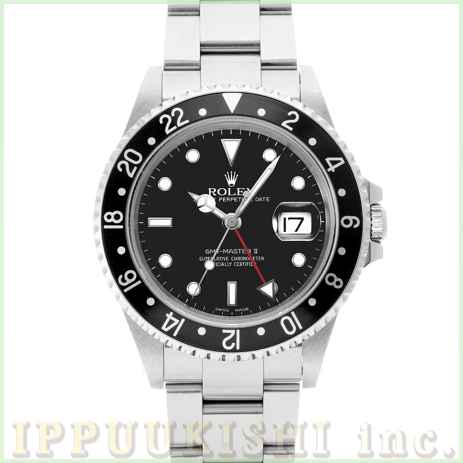 【中古】 ロレックス ROLEX GMTマスターII 16710 K番(2002年頃製造) ブラック メンズ 腕時計