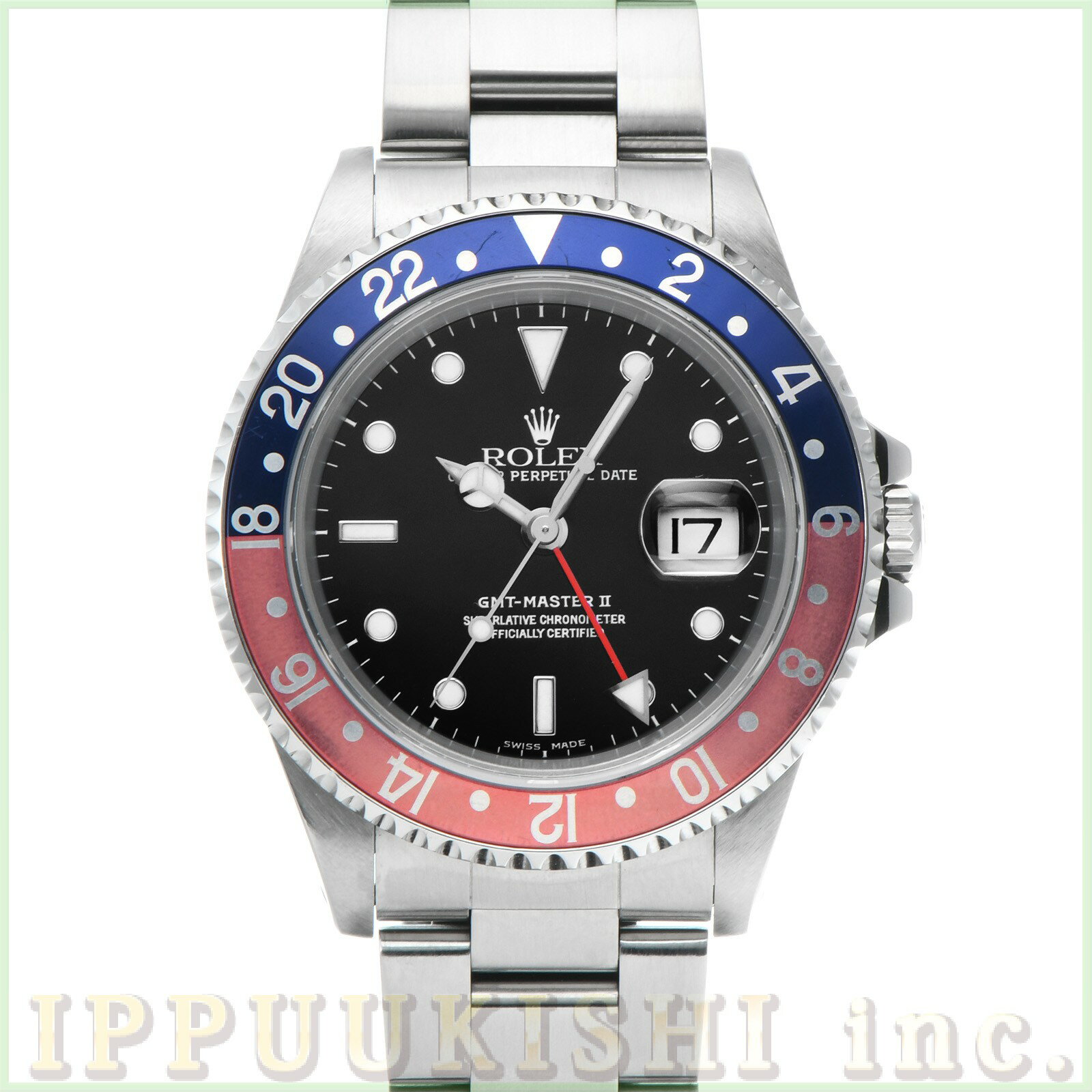 【中古】 ロレックス ROLEX GMTマスターII 16710 A番(1999年頃製造) ブラック メンズ 腕時計