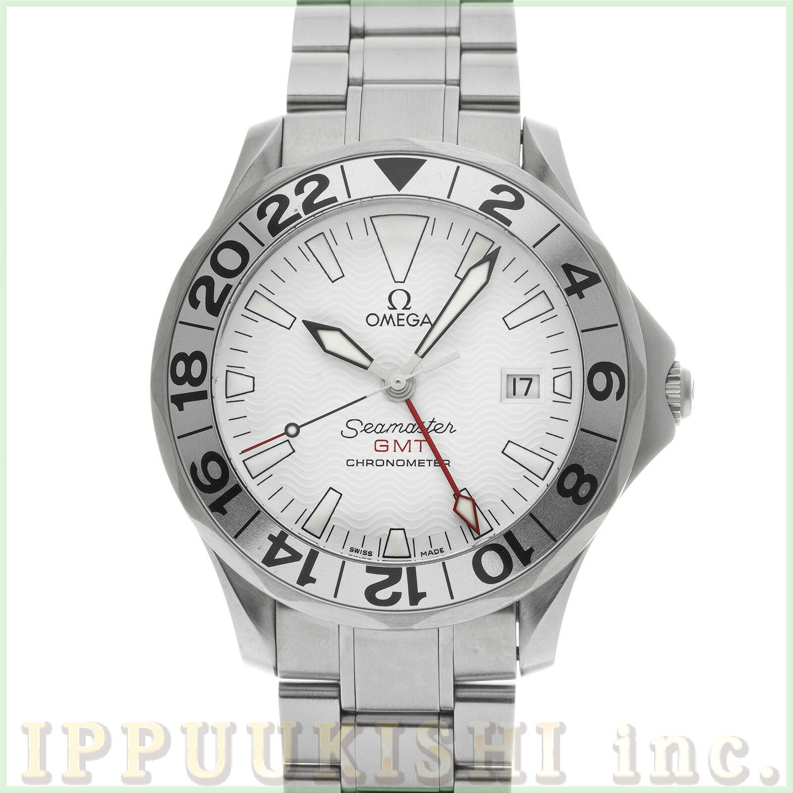 【中古】 オメガ OMEGA シーマスター 300 GMT 2538.20 ホワイト メンズ 腕時計