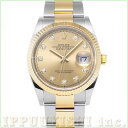 【中古】 ロレックス ROLEX デイトジャスト 36 126233G ランダムシリアル シャンパン/ダイヤモンド メンズ 腕時計