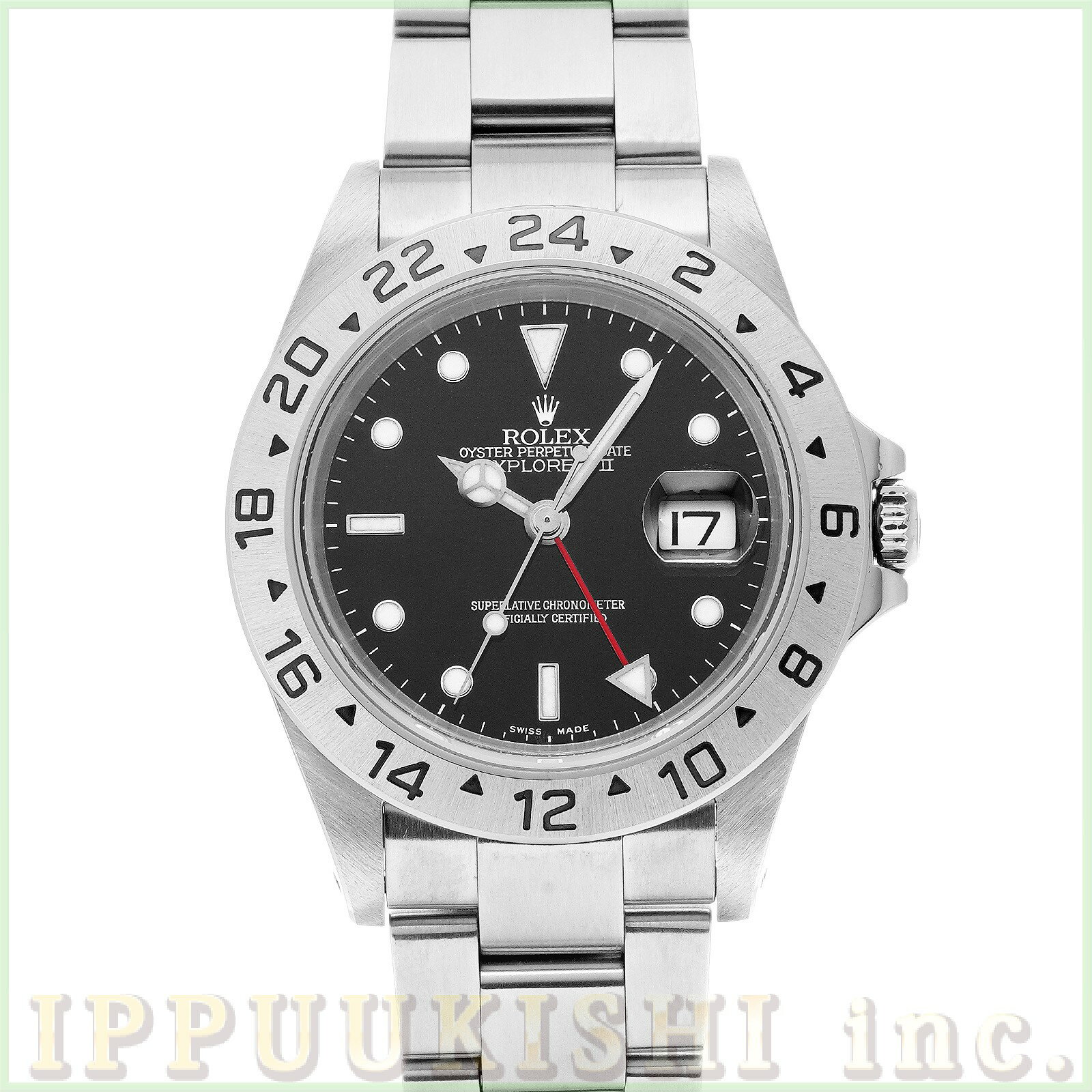 【中古】 ロレックス ROLEX エクスプローラーII 16570 K番(2001年頃製造) ブラック メンズ 腕時計