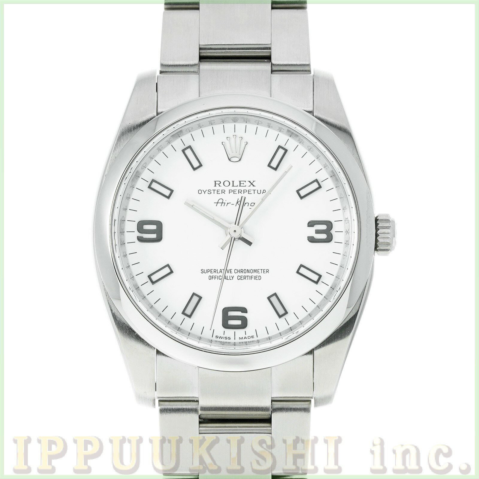 【中古】 ロレックス ROLEX エアキング 114200 M番(2008年頃製造) ホワイト メンズ 腕時計