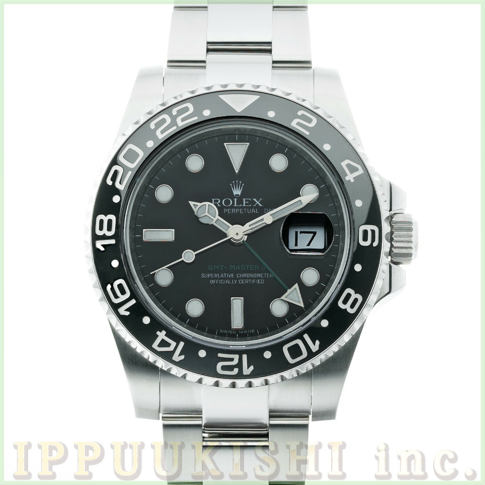 【中古】 ロレックス ROLEX GMTマスターII 116710LN M番(2008年頃製造) ブラック メンズ 腕時計