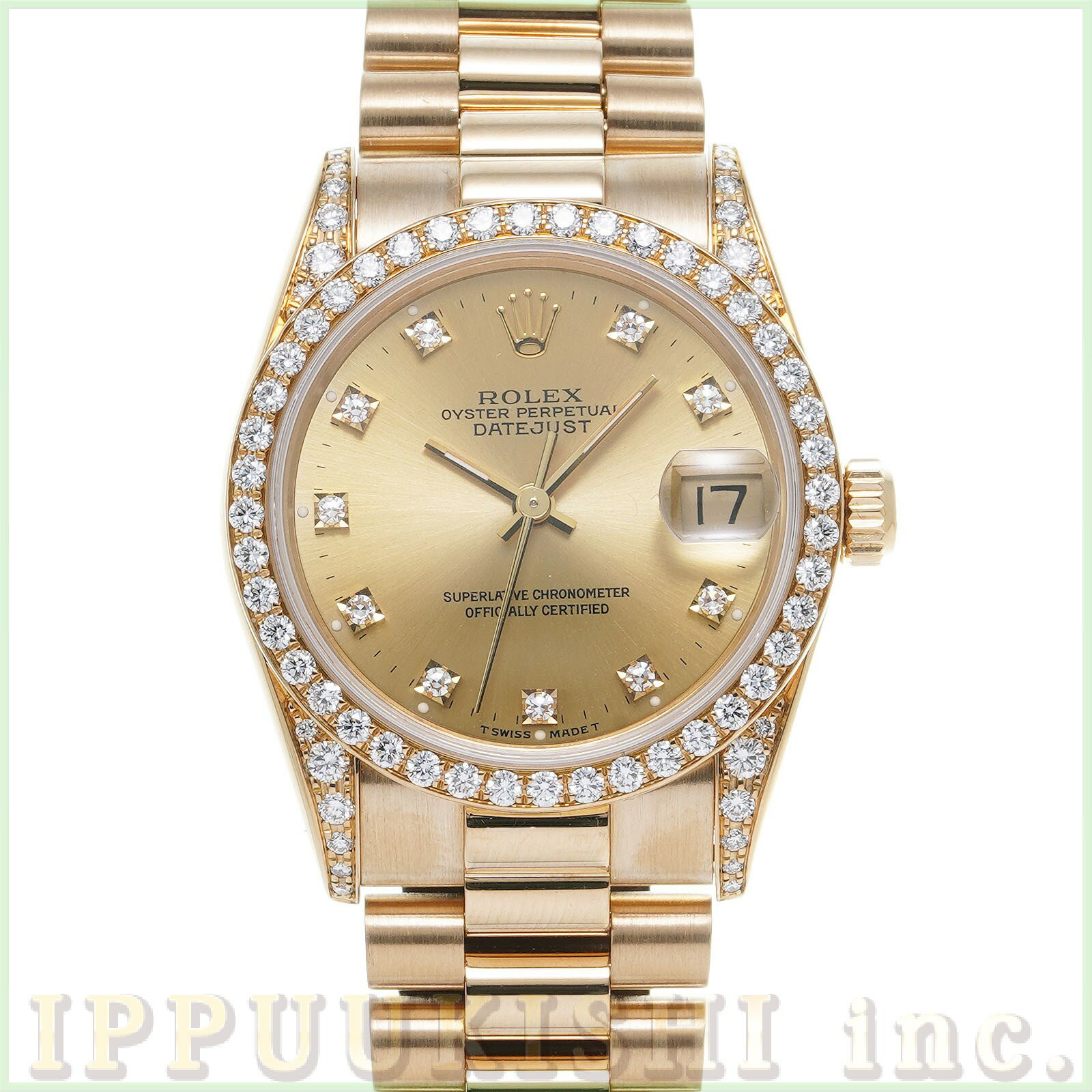 【中古】 ロレックス ROLEX デイトジャスト 31 68158G S番(1994年頃製造) シャンパン/ダイヤモンド ユニセックス 腕時計