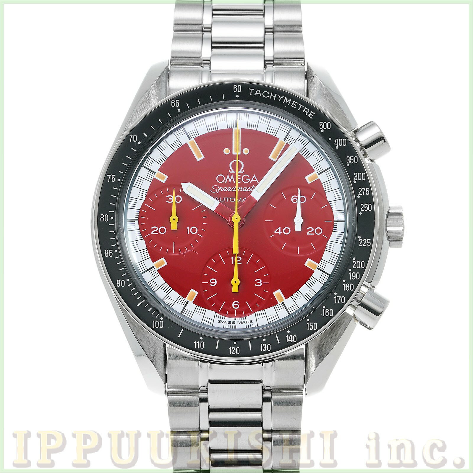 【中古】 オメガ OMEGA スピードマスター レーシング ミハエル・シューマッハ 3510.61 レッド メンズ 腕時計