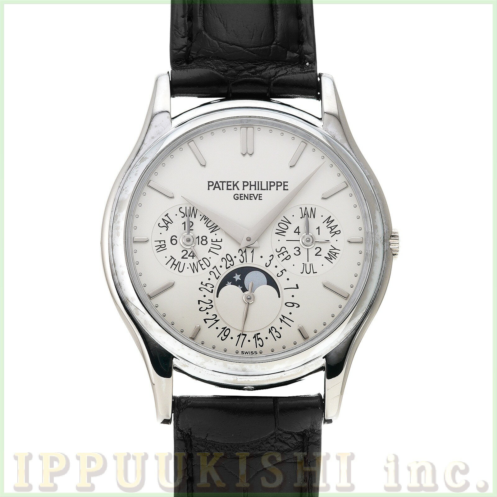 【中古】 パテックフィリップ PATEK PHILIPPE グランドコンプリケーション パーペチュアルカレンダー 5140G-001 シルバー・オパーリン メンズ 腕時計