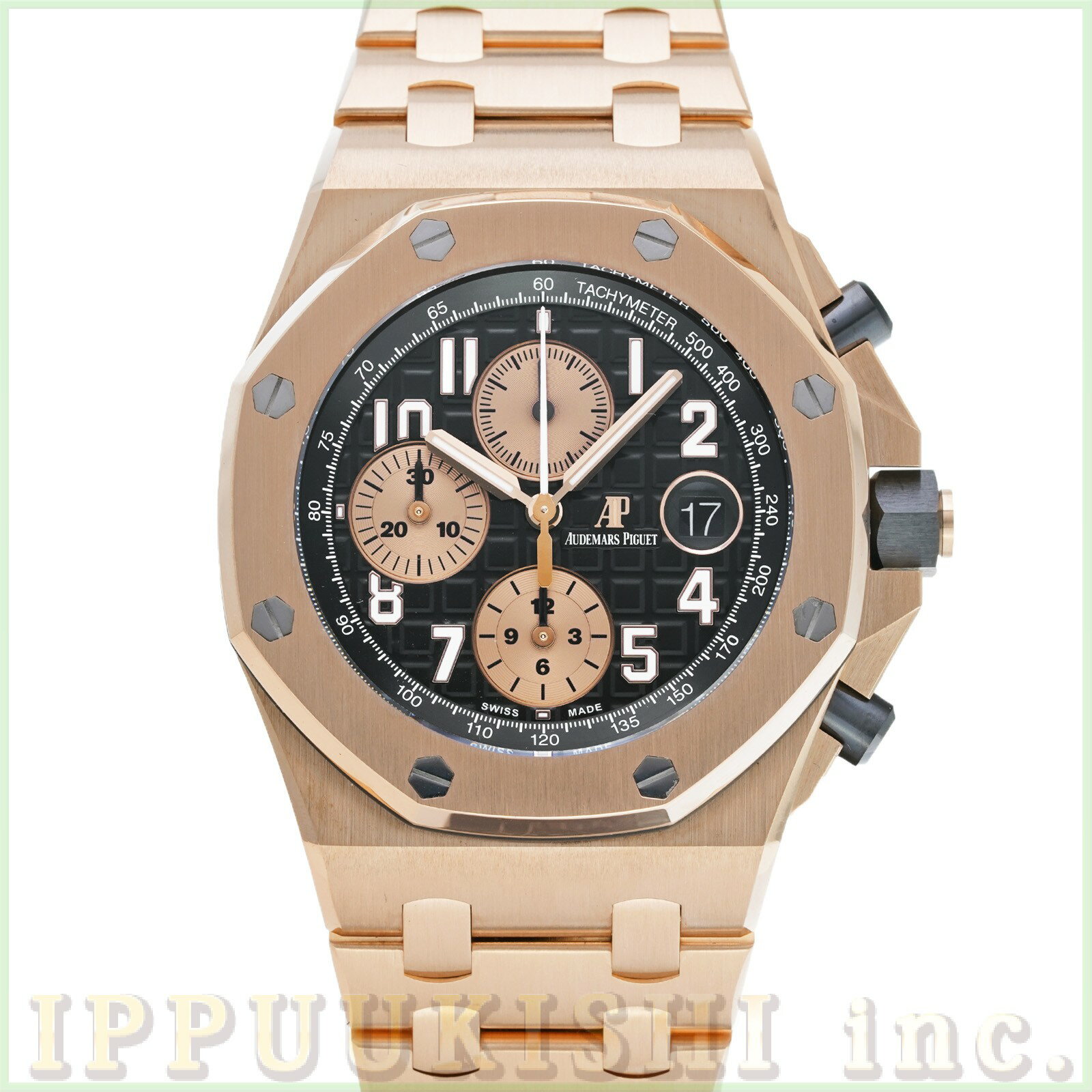 【WATCHNIAN誕生記念 全品P2倍 〜8/23】【中古】 オーデマ・ピゲ AUDEMARS PIGUET ロイヤルオーク オフショア クロノグラフ 26470OR.OO.1000OR.03 ブラック/ピンクゴールド メンズ 腕時計