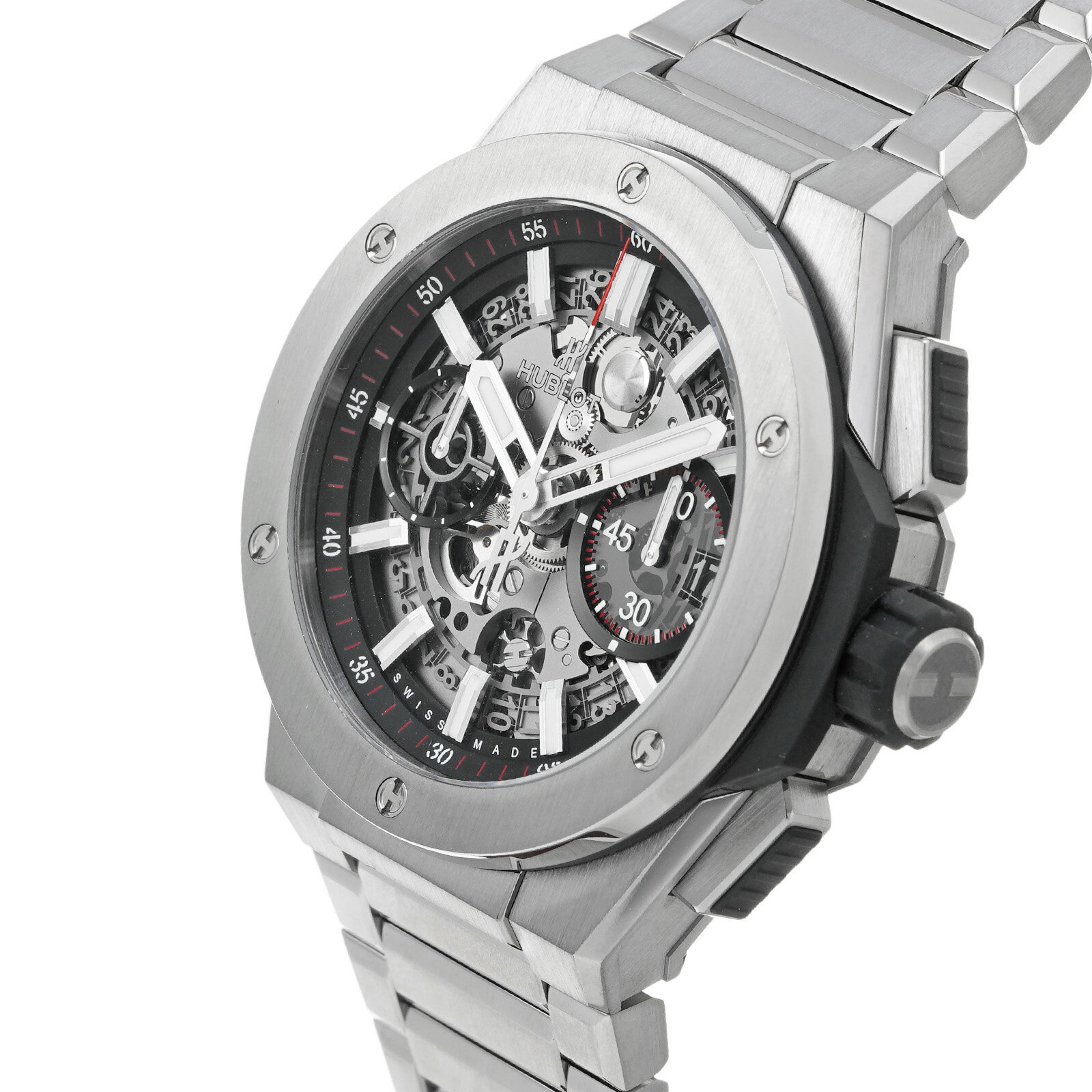 【中古】 ウブロ HUBLOT ビッグバン インテグラル チタニウム 451.NX.1170.NX マットブラックスケルトン メンズ 腕時計