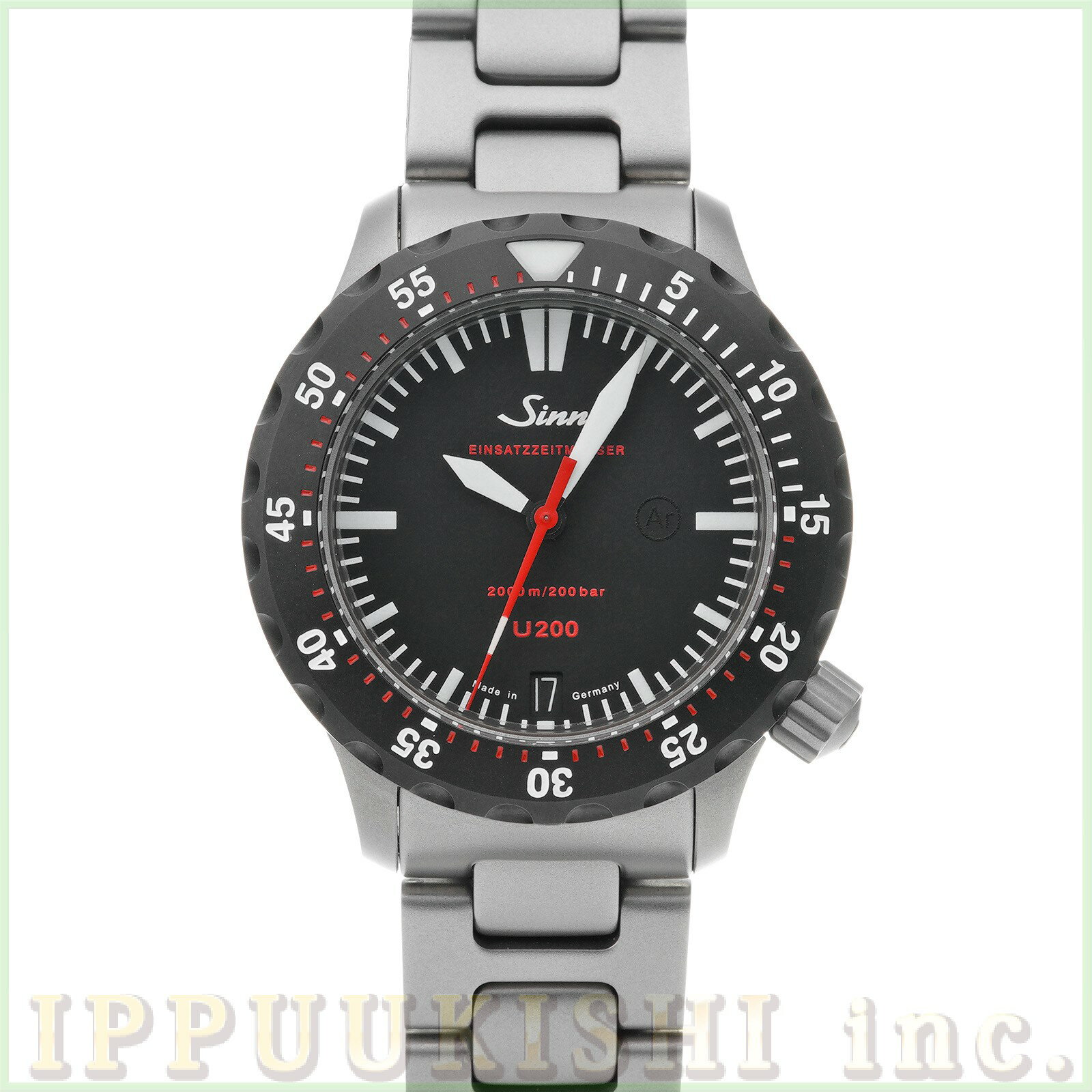 【中古】 ジン Sinn U2シリーズ U200.SDR ブラック メンズ 腕時計