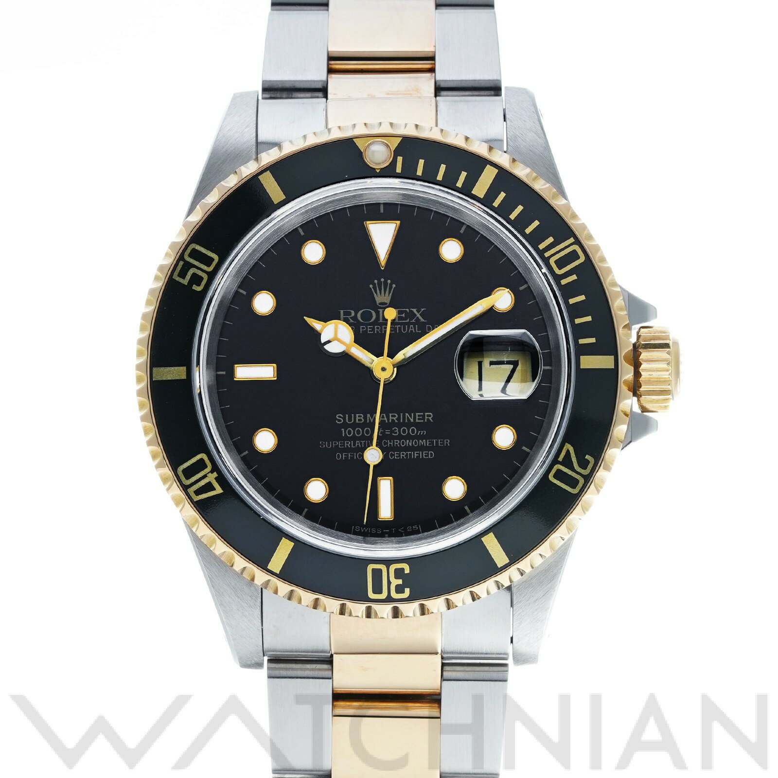 【中古】 ロレックス ROLEX サブマリーナ デイト 16613 X番(1993年頃製造) ブラック メンズ 腕時計