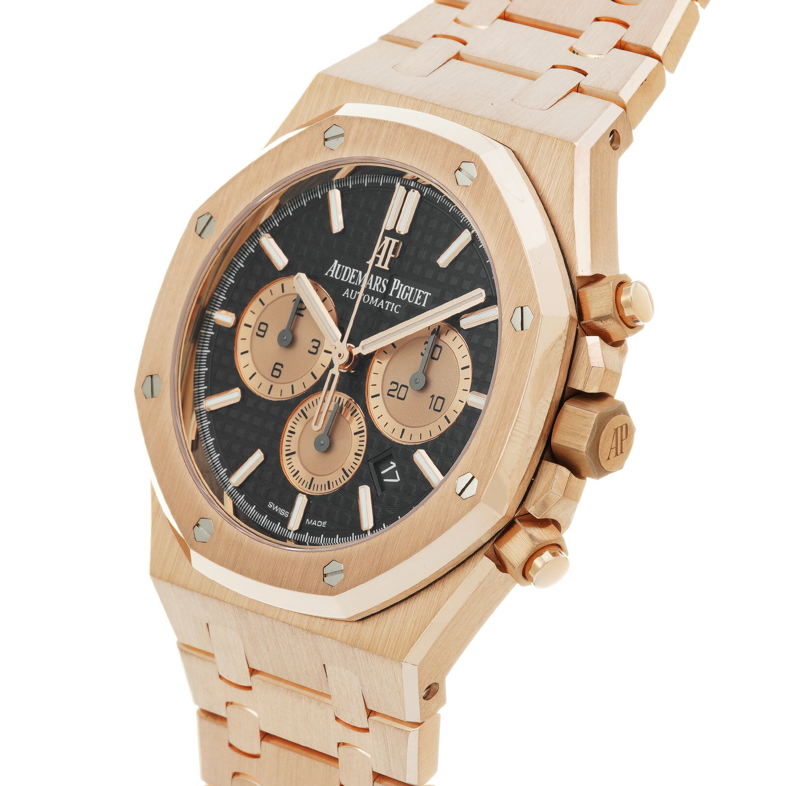 【WATCHNIAN誕生記念 全品P2倍 〜8/23】【中古】 オーデマ・ピゲ AUDEMARS PIGUET ロイヤルオーク クロノグラフ 26331OR.OO.1220OR.02 ブラウン/ピンクゴールド メンズ 腕時計