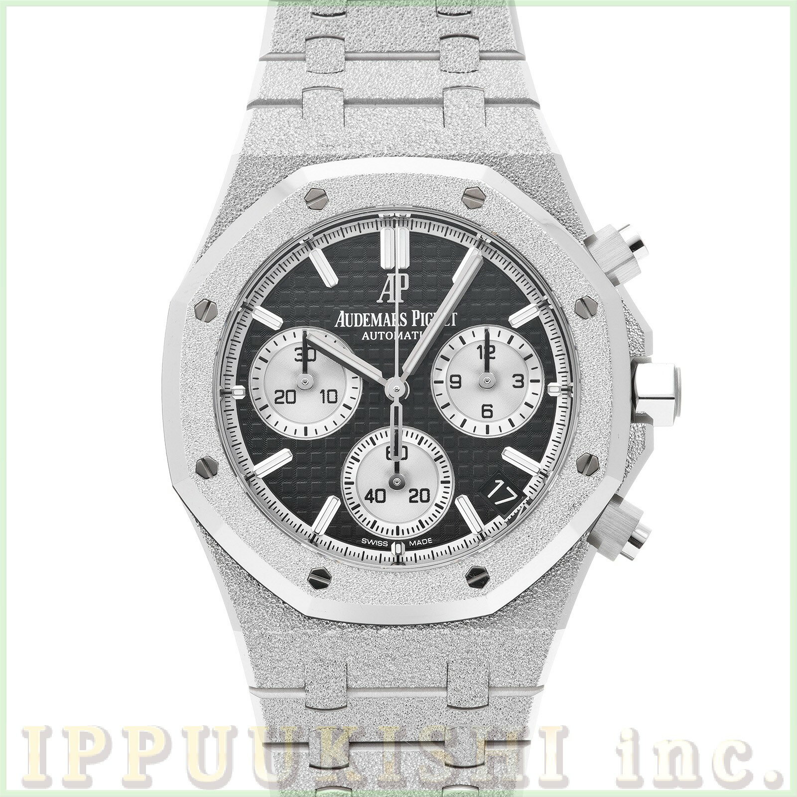 【WATCHNIAN誕生記念 全品P2倍 〜8/23】【中古】 オーデマ・ピゲ AUDEMARS PIGUET ロイヤルオーク フロステッドゴールド クロノグラフ 26239BC.GG.1224BC.02 ブラック メンズ 腕時計