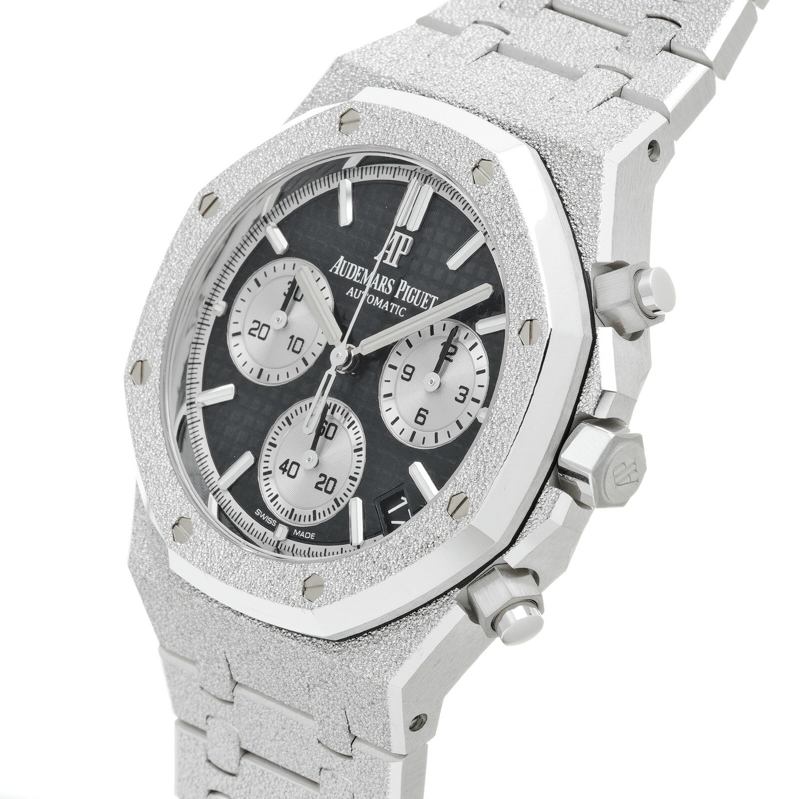 【WATCHNIAN誕生記念 全品P2倍 〜8/23】【中古】 オーデマ・ピゲ AUDEMARS PIGUET ロイヤルオーク フロステッドゴールド クロノグラフ 26239BC.GG.1224BC.02 ブラック メンズ 腕時計