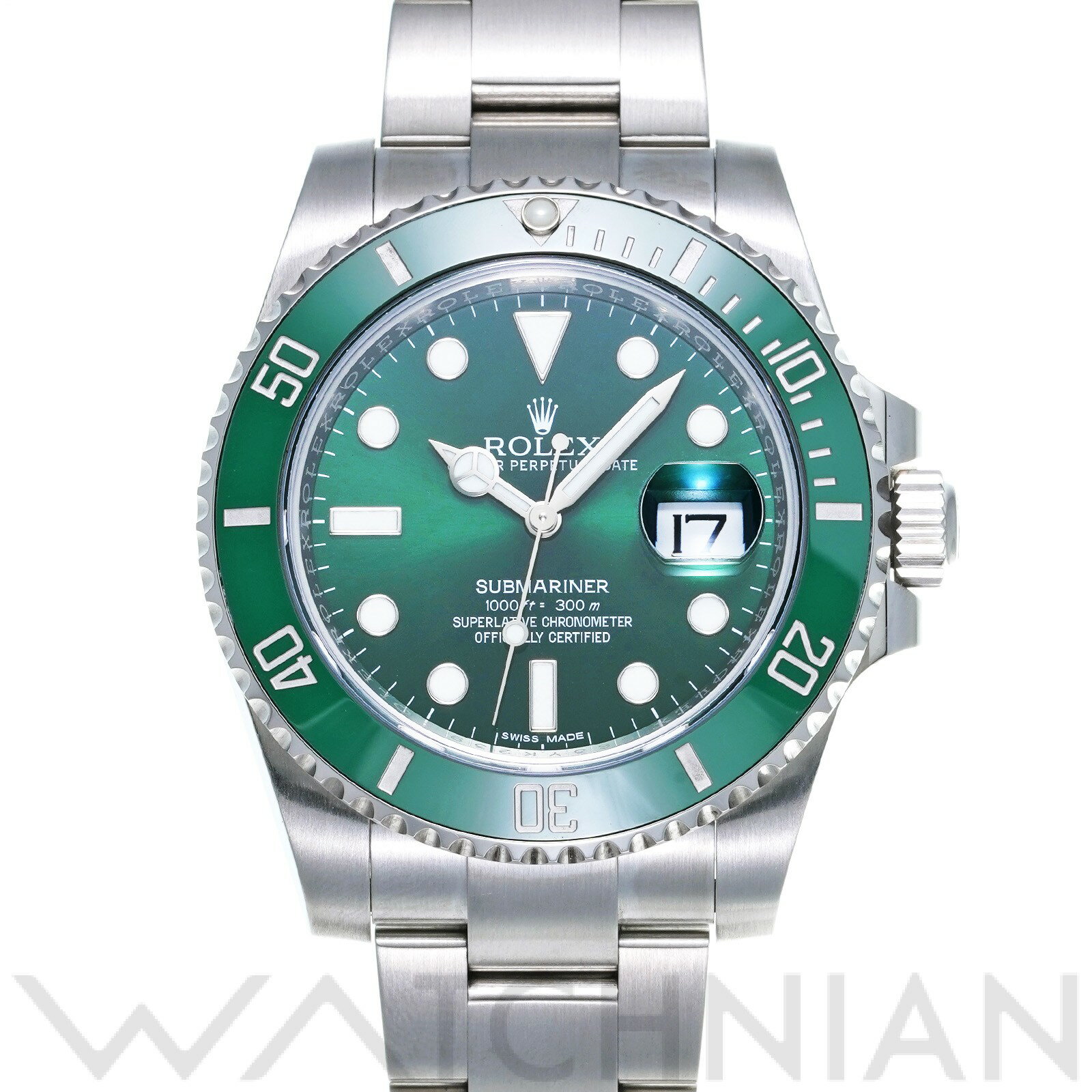 【中古】 ロレックス ROLEX サブマリーナ デイト 116610LV ランダムシリアル グリーン メンズ 腕時計