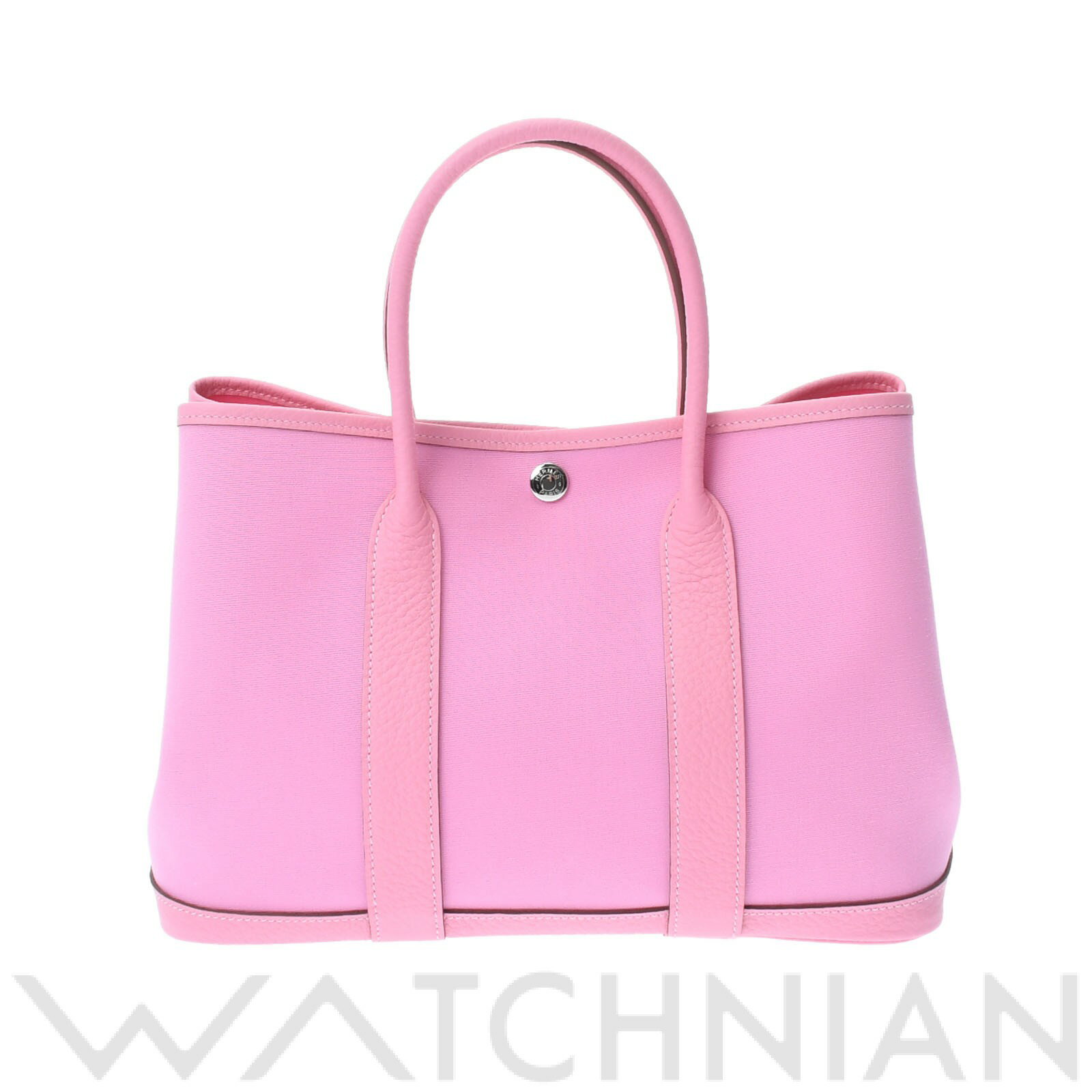 【未使用品】 エルメス HERMES ガーデンパーティ TPM ピンク/パラジウム金具 トワルオフィシエ/ヴァッシュカントリー レディース ハンドバッグのサムネイル