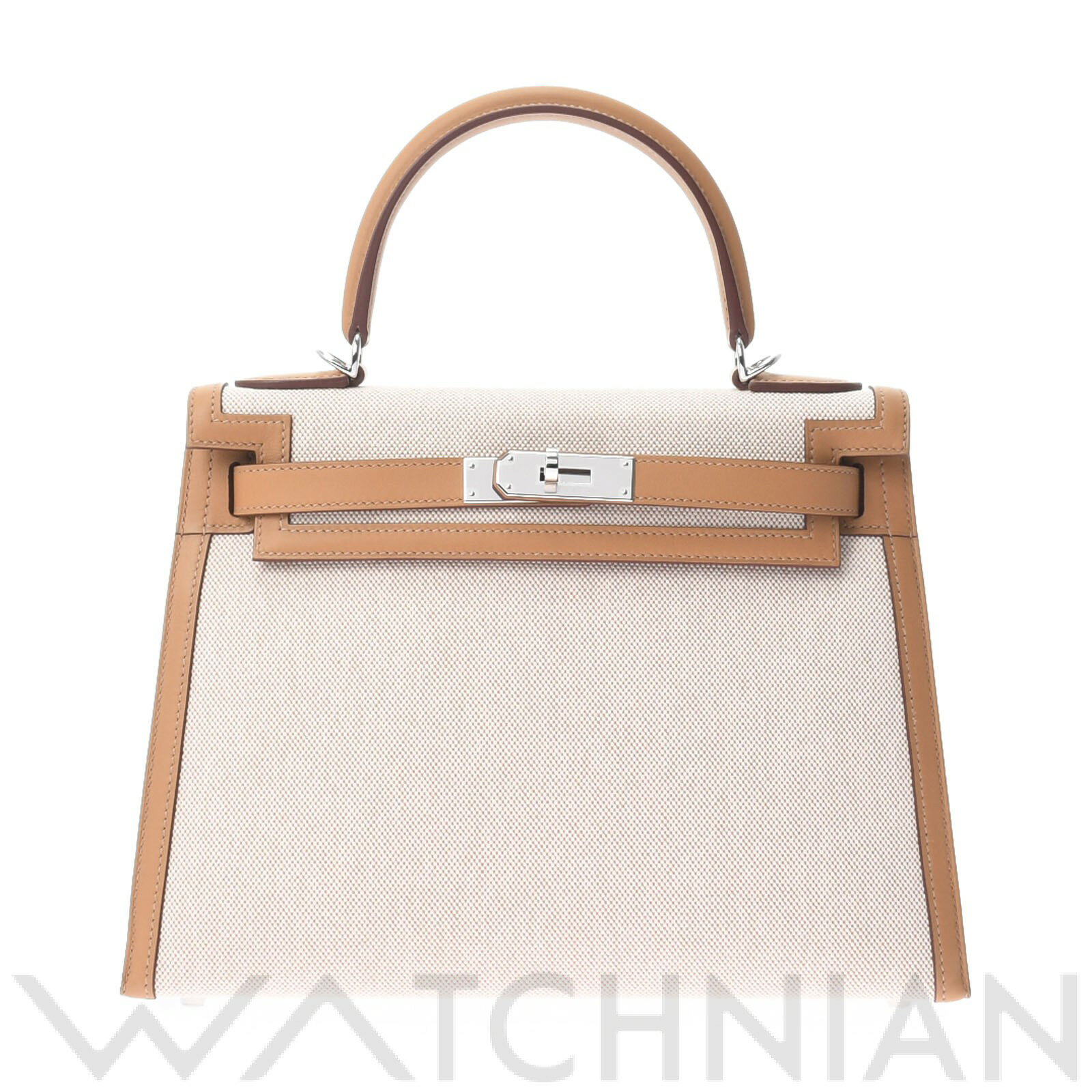 【新品】 エルメス HERMES ケリー 28 外縫い ビスキュイ/エクリュ/パラジウム金具 ヴォースイフト/トワルアッシュ レディース ショルダーバッグのサムネイル