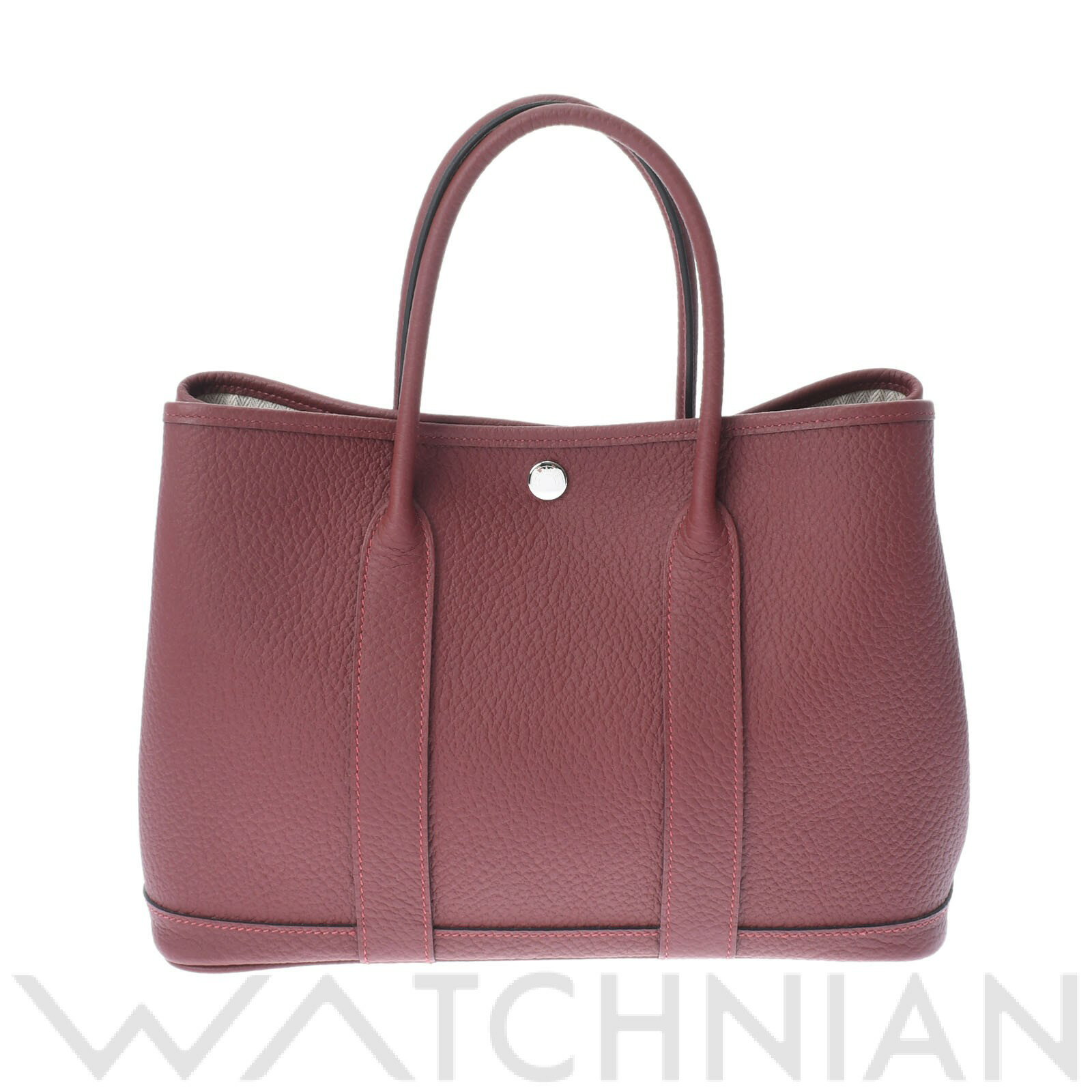 【未使用品】 エルメス HERMES ガーデンパーティ TPM ルージュアッシュ/パラジウム金具 ヴァッシュカントリー レディース ハンドバッグのサムネイル