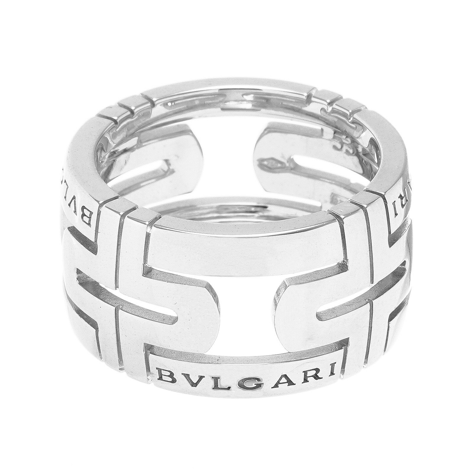 【最大50,000円OFFクーポン配布中 〜9/2 09:59】【中古】 ブルガリ BVLGARI パレンテシ リング　#53(約13号) K18ホワイトゴールド レディース リング・指輪