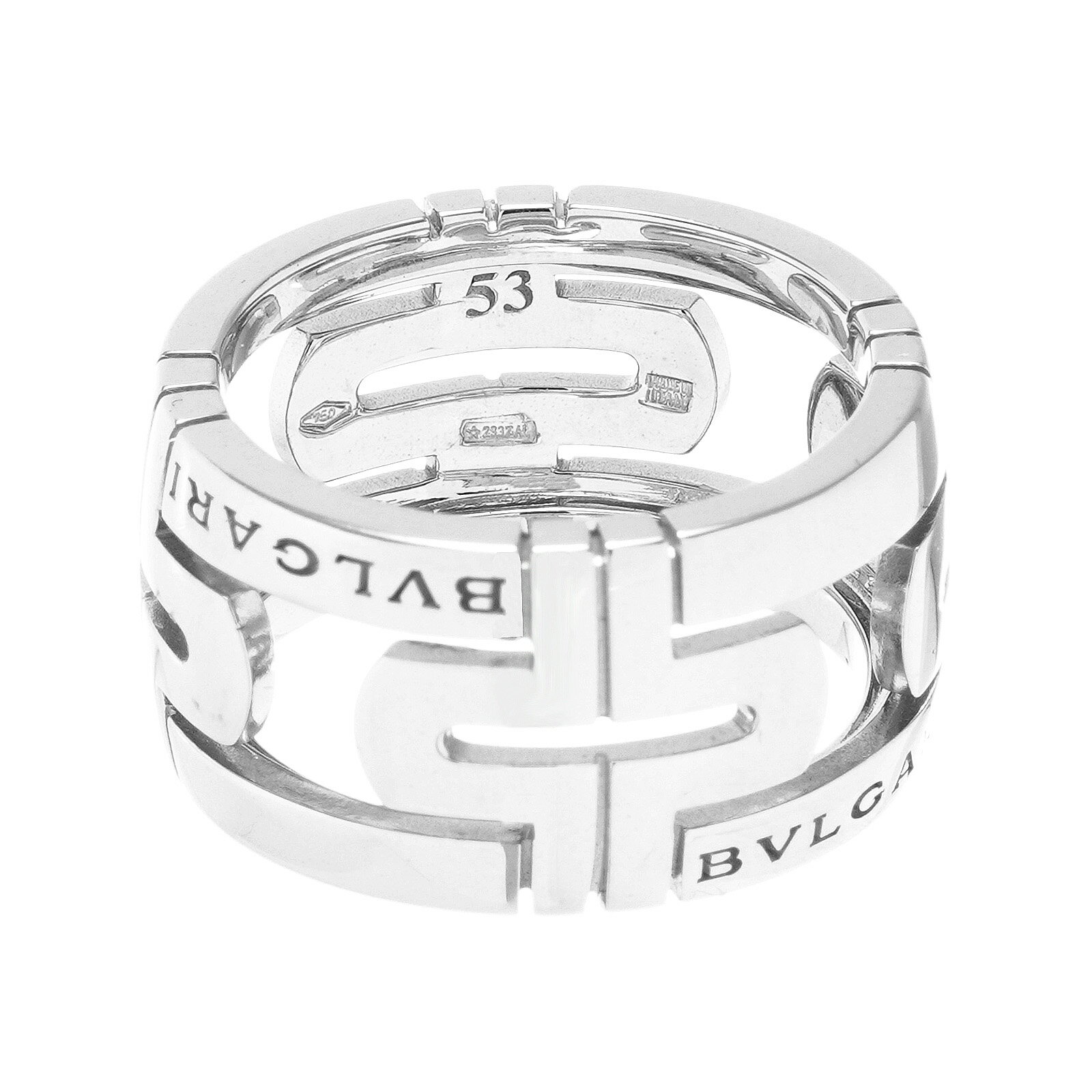 【最大50,000円OFFクーポン配布中 〜9/2 09:59】【中古】 ブルガリ BVLGARI パレンテシ リング　#53(約13号) K18ホワイトゴールド レディース リング・指輪