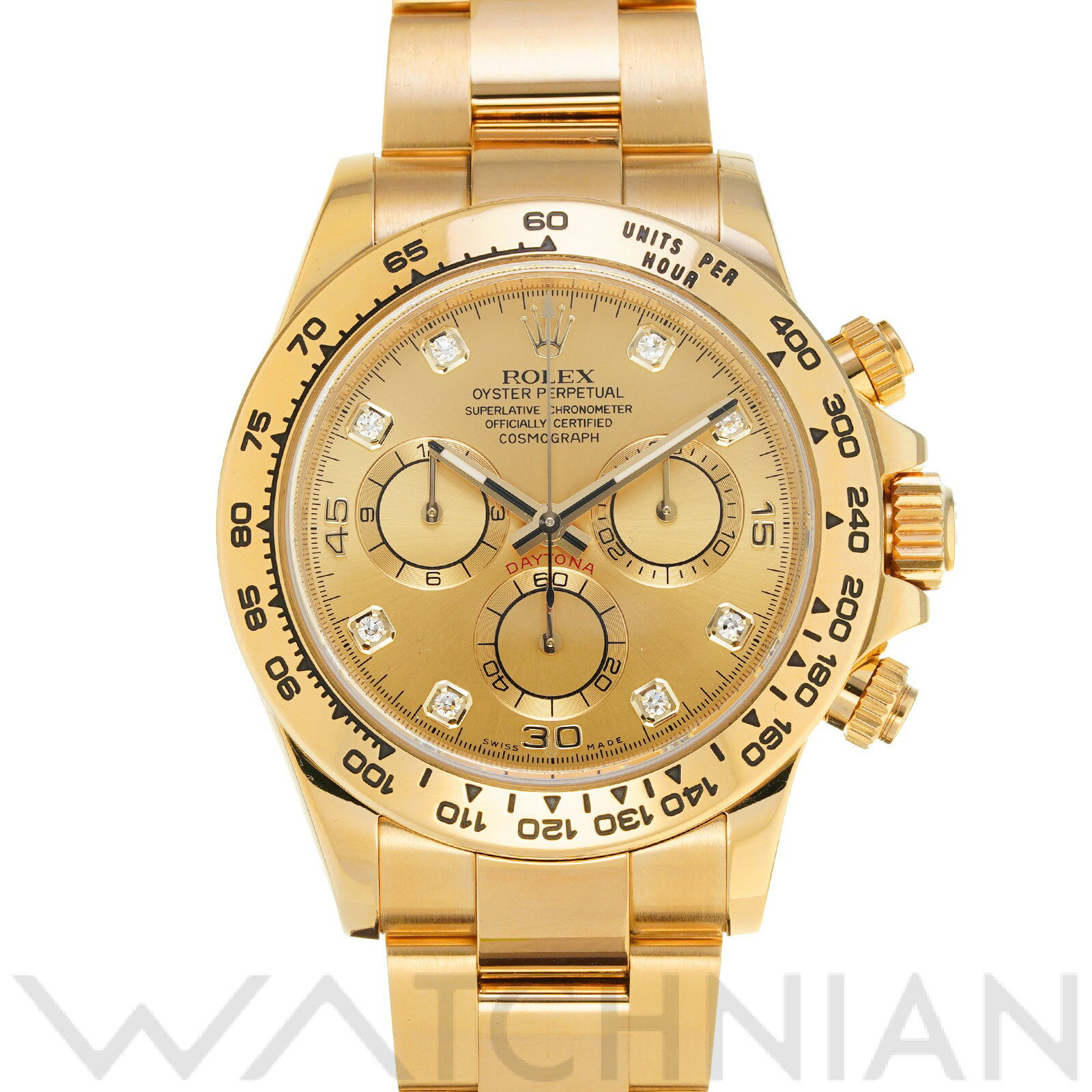 【中古】 ロレックス ROLEX コスモグラフ デイトナ 116508G ランダムシリアル シャンパン/ダイヤモンド メンズ 腕時計