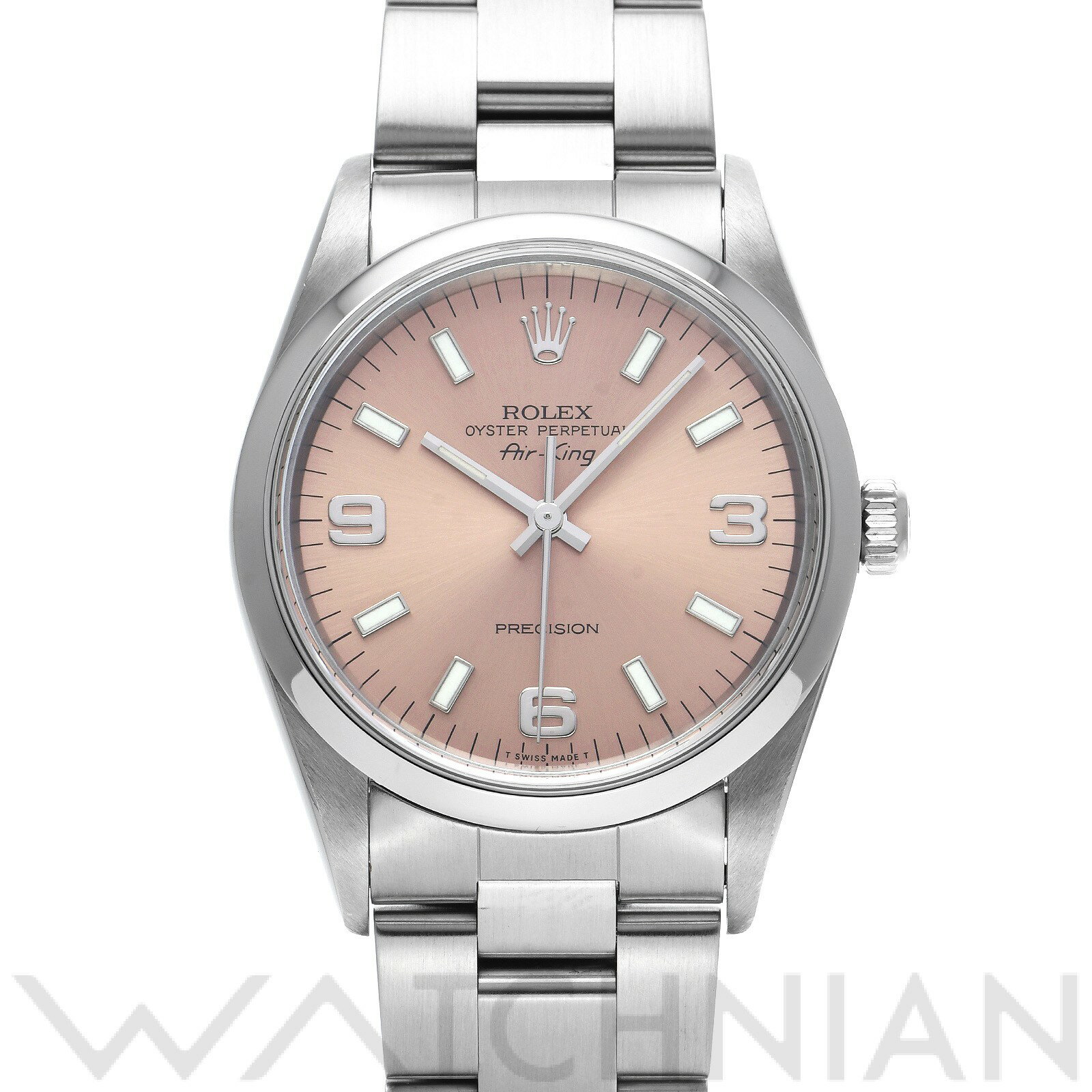 【中古】 ロレックス ROLEX エアキング 14000 U番(1998年頃製造) ピンク メンズ 腕時計