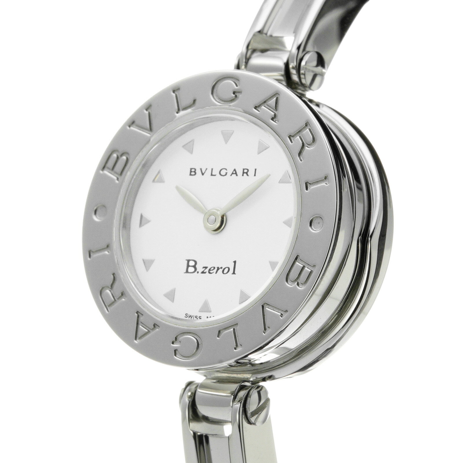 【WATCHNIAN誕生記念 全品P2倍 〜8/23】【中古】 ブルガリ BVLGARI ビーゼロワン BZ22WSS.M ホワイト レディース 腕時計