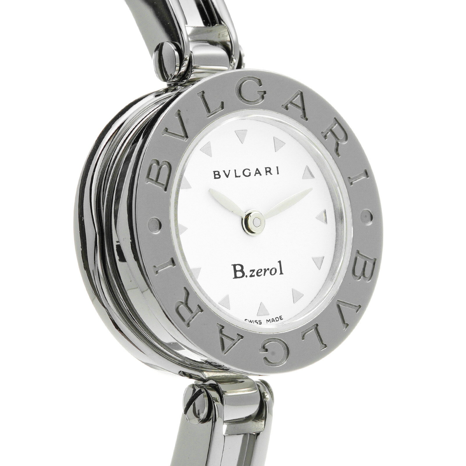 【WATCHNIAN誕生記念 全品P2倍 〜8/23】【中古】 ブルガリ BVLGARI ビーゼロワン BZ22WSS.M ホワイト レディース 腕時計