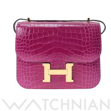 【39ショップ限定P2倍&最大50,000円OFFクーポン配布中!】【未使用品】 エルメス HERMES コンスタンス 3 ミニ 18 ローズシェヘラザード/ゴールド金具 アリゲーター レディース ショルダーバッグ