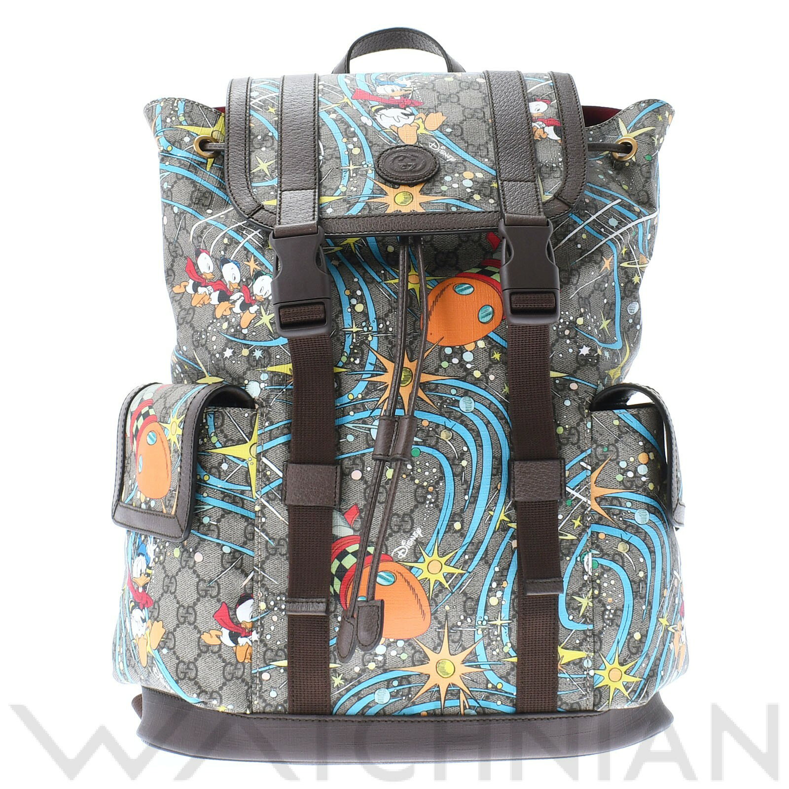 【未使用品】 グッチ GUCCI バックパックミディアム ドナルドコラボ ベージュ 645051-213317 GGスプリームキャンバス ユニセックス リュック・デイパックのサムネイル
