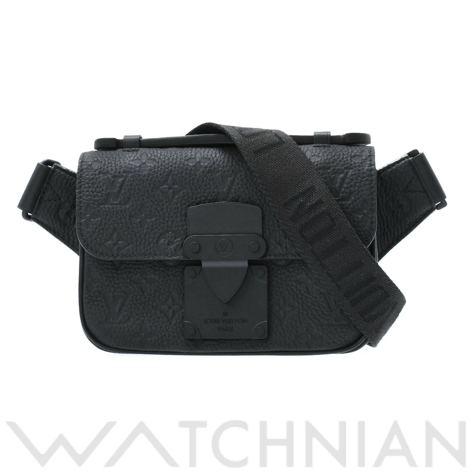 【中古】 ルイ ヴィトン LOUIS VUITTON モノグラム Sロック スリングバッグ ノワール M58487 トリヨンレザー メンズ ボディバッグのサムネイル