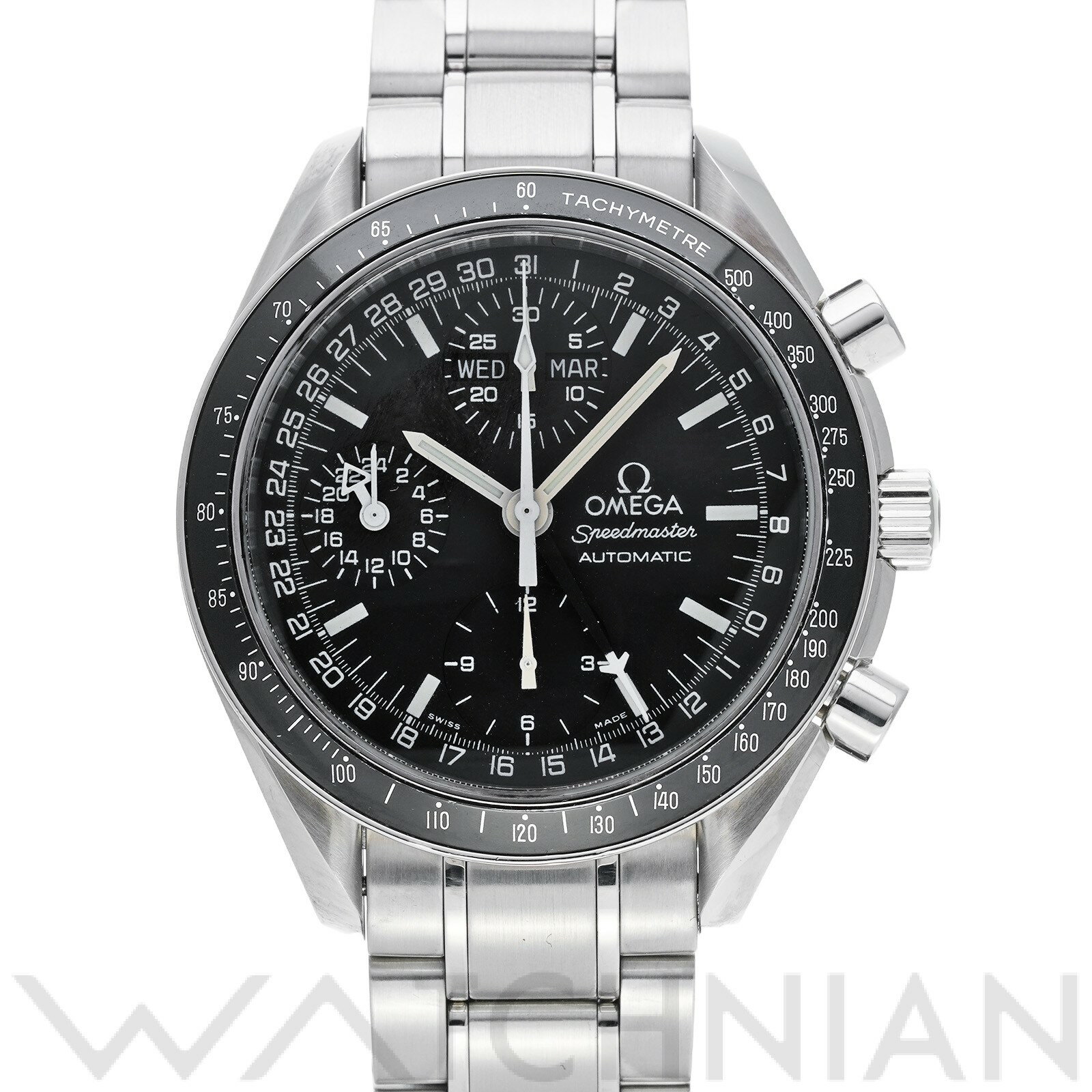 【中古】 オメガ OMEGA スピードマスター デイデイト マーク40 コスモス 3520.50 ブラック メンズ 腕時計