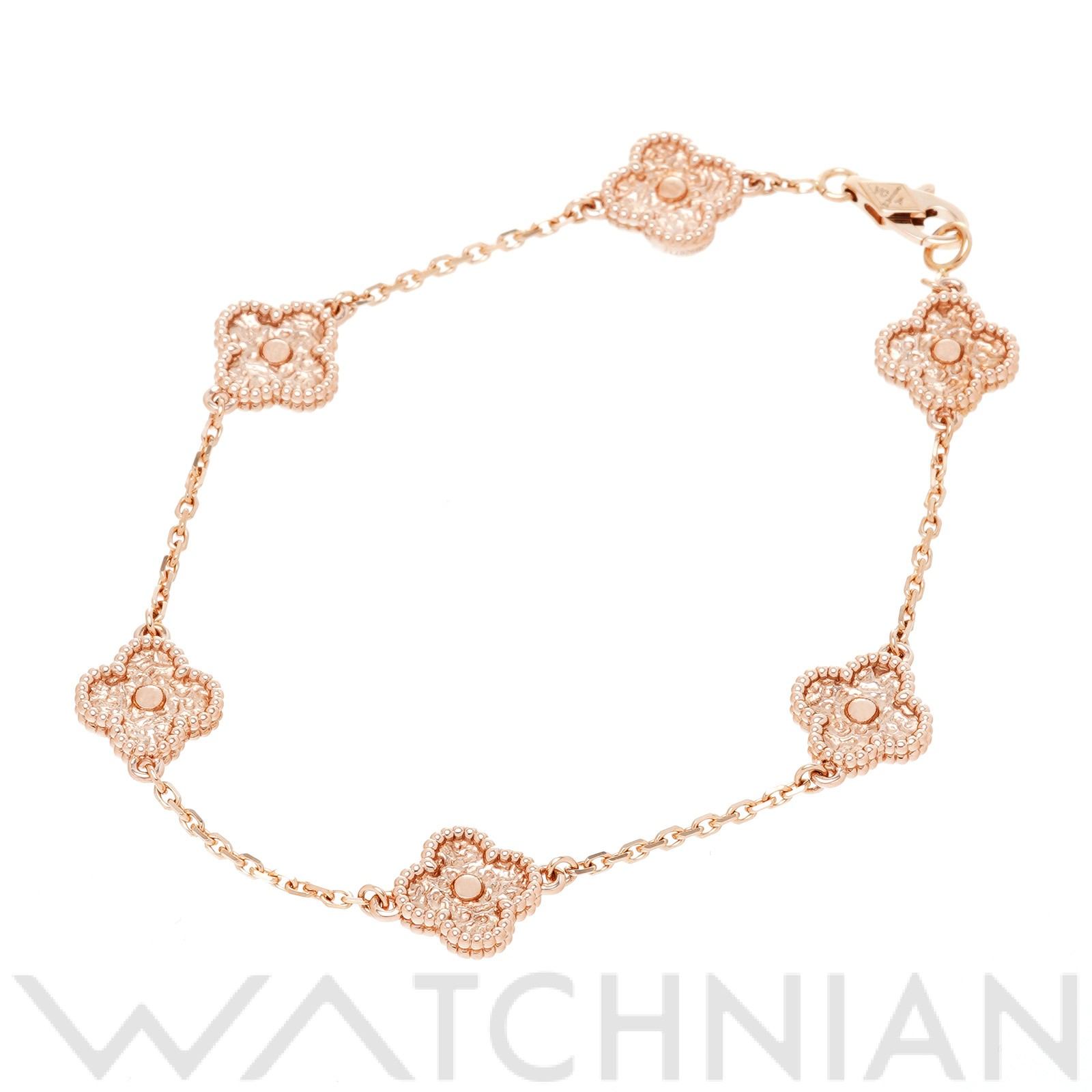 【中古】 ヴァン クリーフ&アーペル Van Cleef & Arpels スウィート アルハンブラ ブレスレット 6モチーフ VCARO8DD00 K18ピンクゴールド レディース ブレスレットのサムネイル