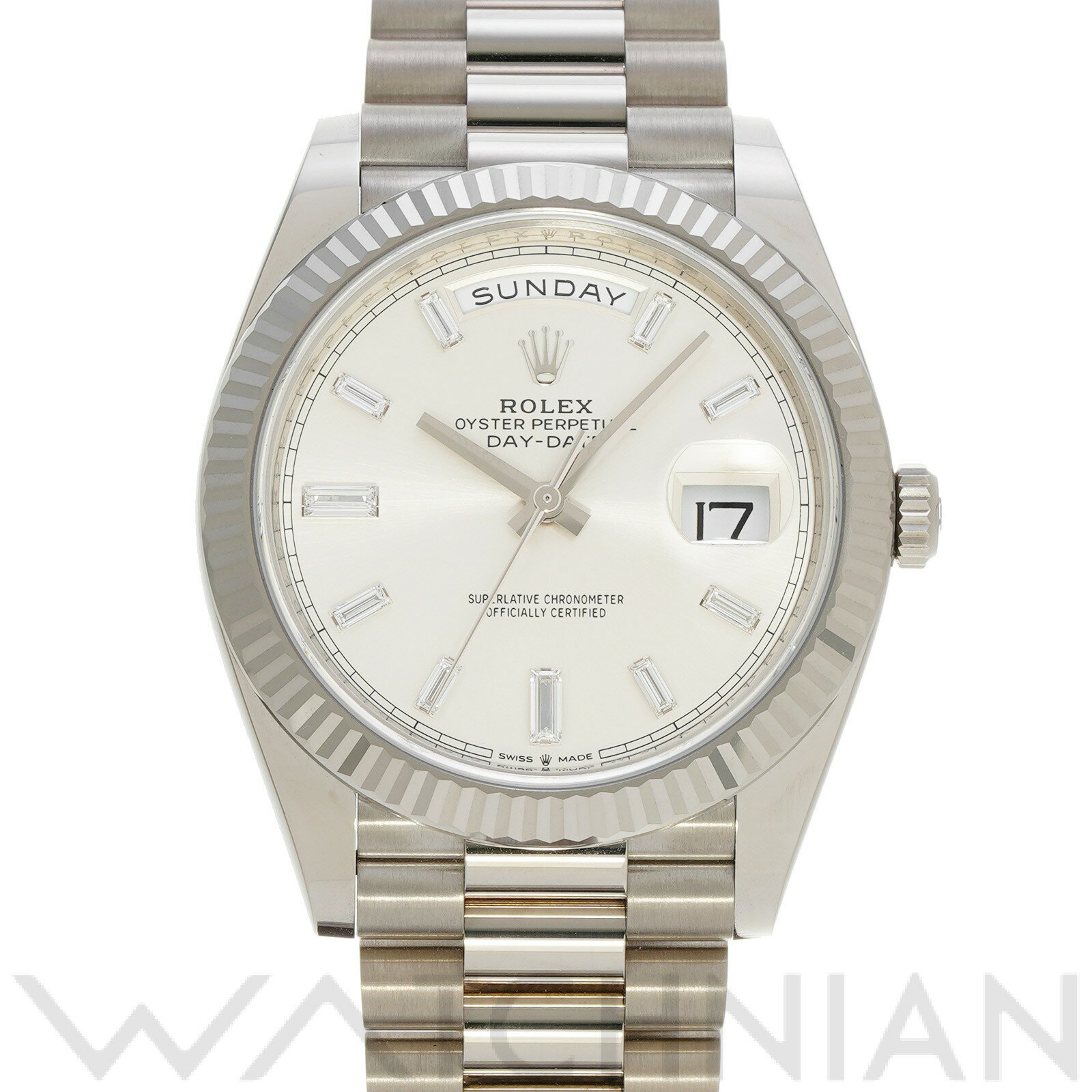 【中古】 ロレックス ROLEX デイデイト 40 228239A ランダムシリアル シルバー メンズ 腕時計