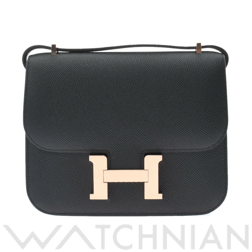 【新品】 エルメス HERMES コンスタンス ミニ18 黒/ローズゴールド金具 ヴォーエプソン レディース ショルダーバッグのサムネイル