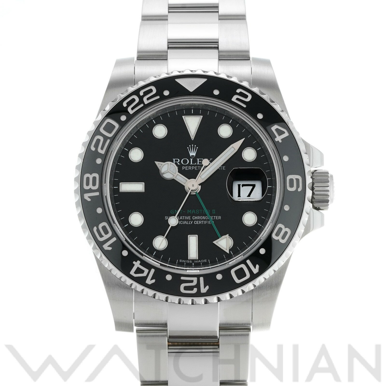 【中古】 ロレックス ROLEX GMTマスターII 116710LN V番(2009年頃製造) ブラック メンズ 腕時計