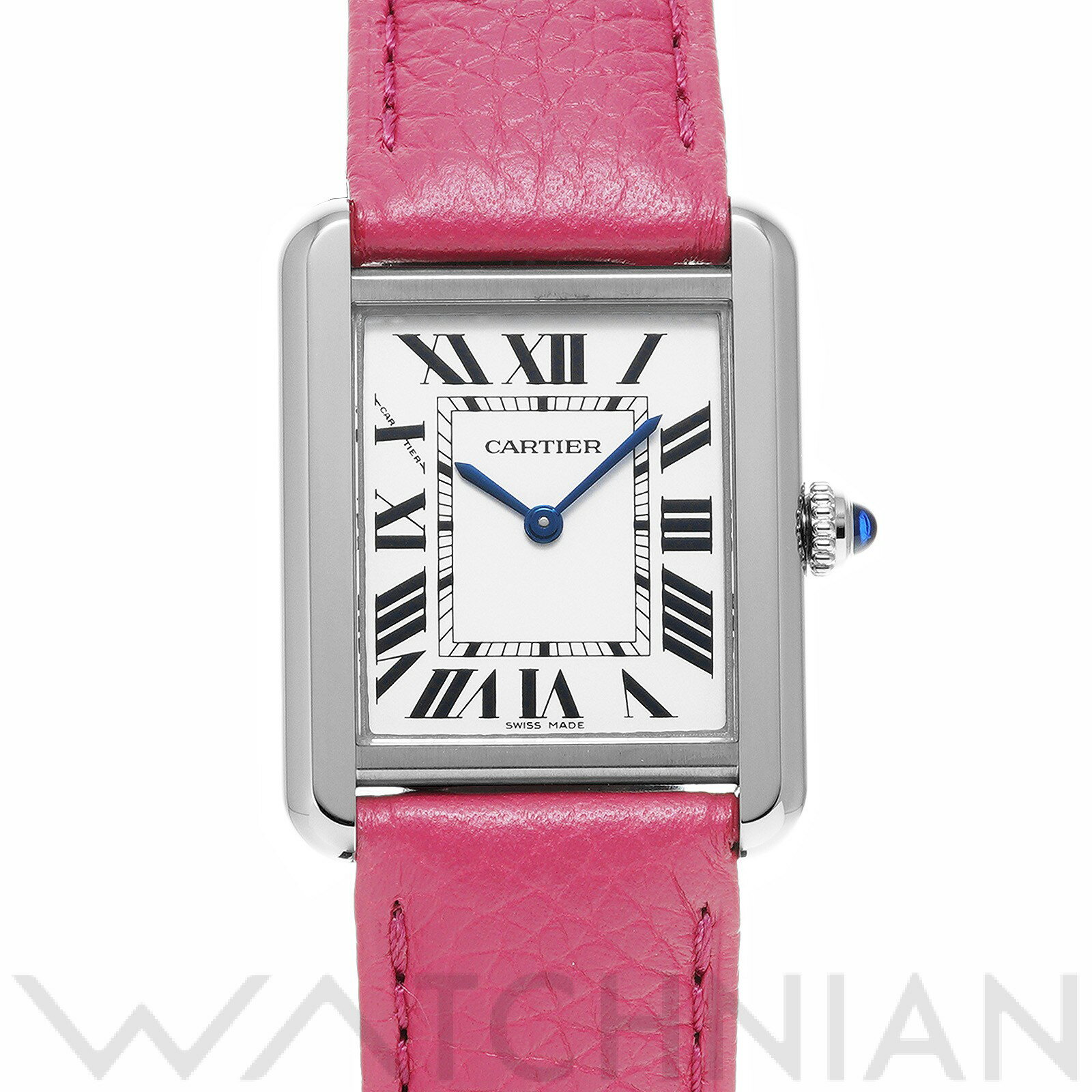 【WATCHNIAN誕生記念 全品P2倍 〜8/23】【中古】 カルティエ CARTIER タンク ソロ SM WSTA0030 シルバー レディース 腕時計