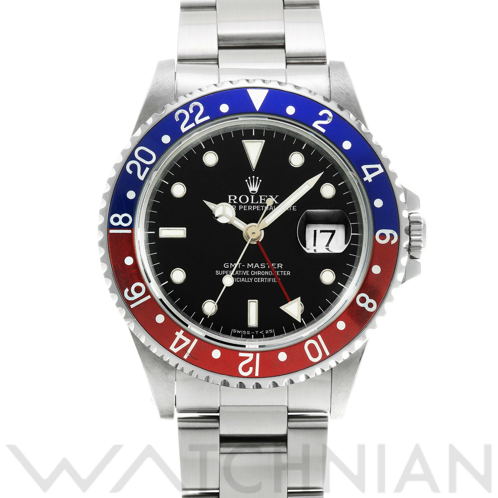 【中古】 ロレックス ROLEX GMTマスター 16700 E番(1991年頃製造) ブラック メンズ 腕時計