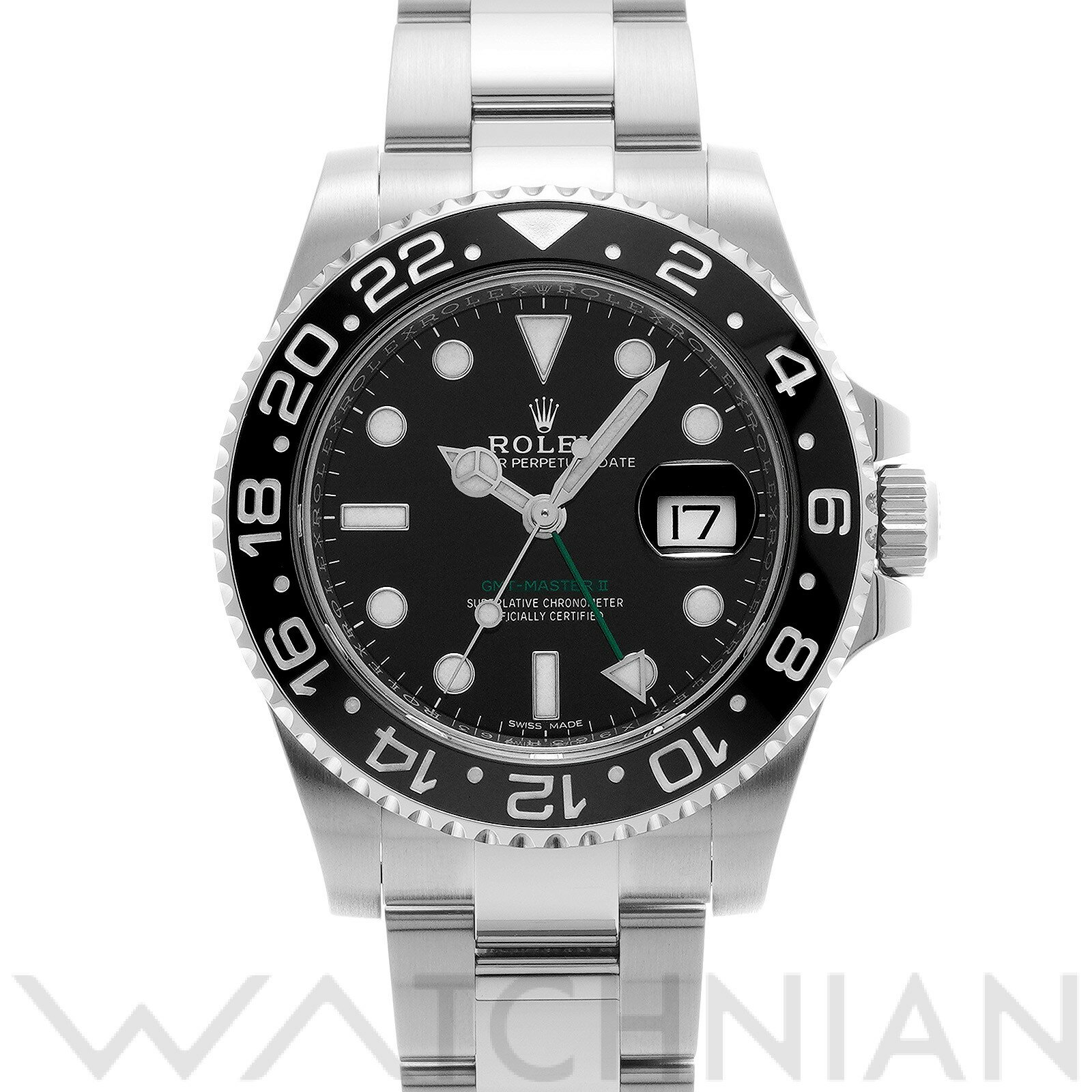 【中古】 ロレックス ROLEX GMTマスターII 116710LN ランダムシリアル ブラック メンズ 腕時計