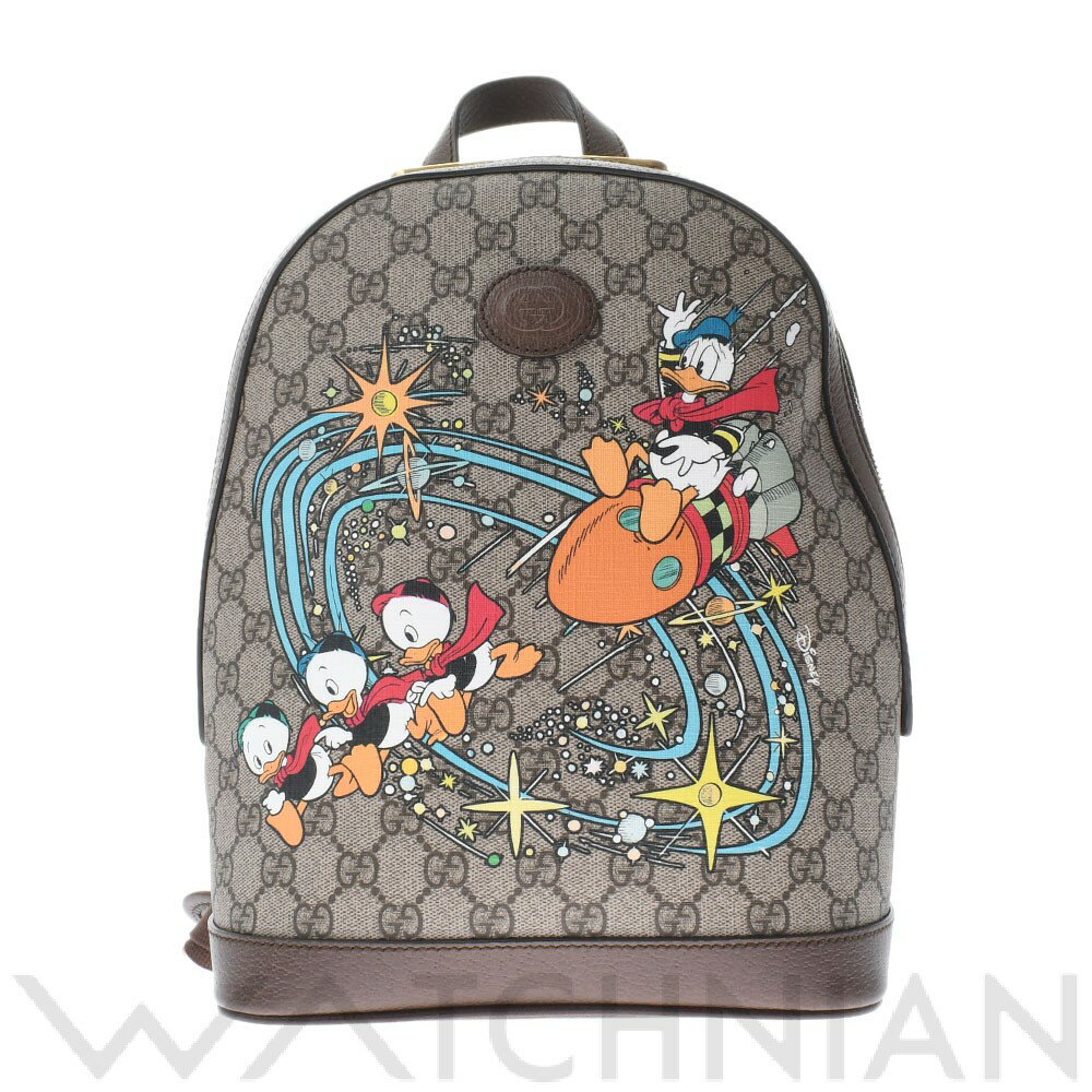【全品ポイント2倍 〜4/16 01:59】【中古】 グッチ GUCCI GGスプリーム スモール バックパック ドナルドダックプリント ベージュ/ブラウン 552884 GGスプリームキャンバス ユニセックス リュック・デイパックのサムネイル