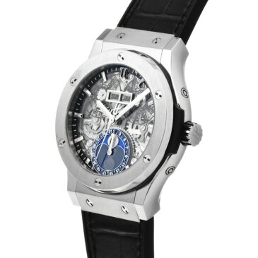 【中古】 ウブロ HUBLOT クラシックフュージョン アエロフュージョン ムーンフェイズ チタニウム 547.NX.0170.LR サファイアクリスタル メンズ 腕時計