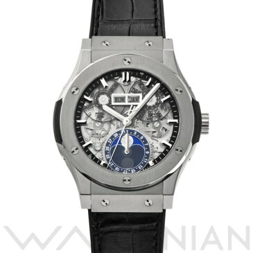 【中古】 ウブロ HUBLOT クラシックフュージョン アエロフュージョン ムーンフェイズ チタニウム 547.NX.0170.LR サファイアクリスタル メンズ 腕時計